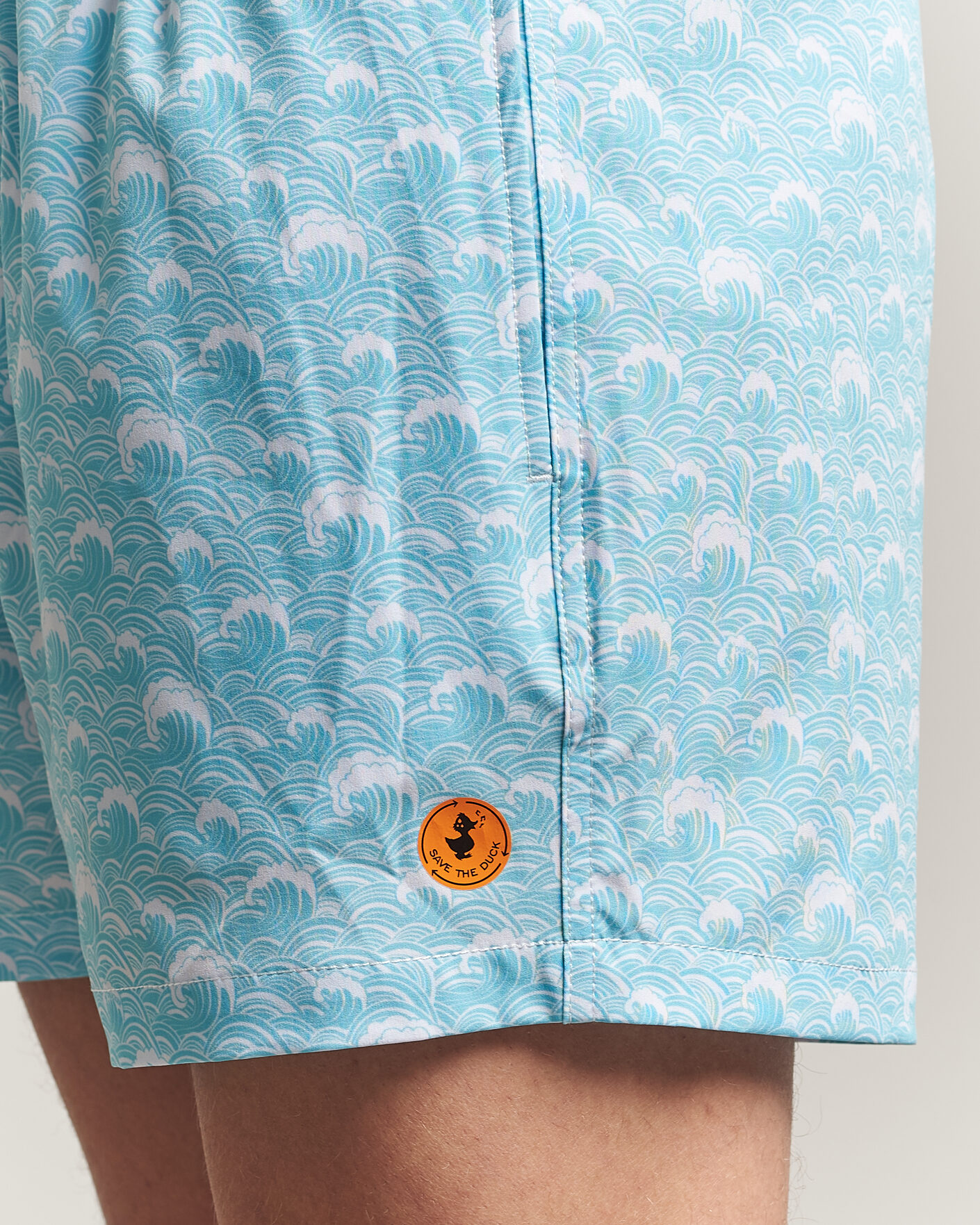 Men | Swimwear | Save The Duck | Printed Drawstring Swimshorts Waves