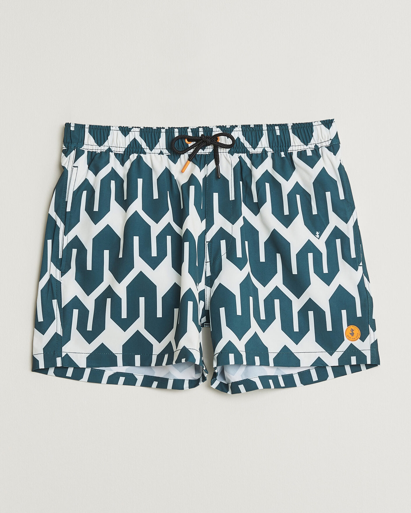 Men | Swimwear | Save The Duck | Printed Drawstring Swimshorts Zig Zag