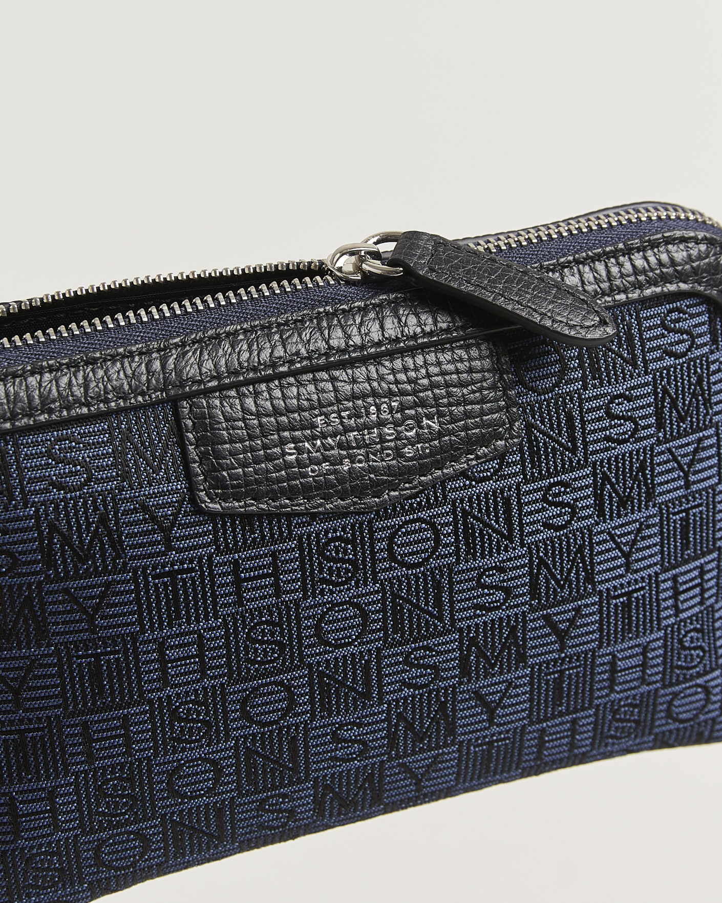 Men | Bags | Smythson | Canvas Stamp Small Travel Pouch Navy