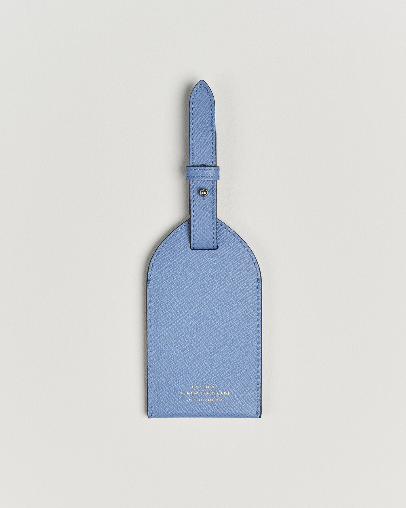 Men | Home | Smythson | Panama Luggage Tag Sticker Nile Blue