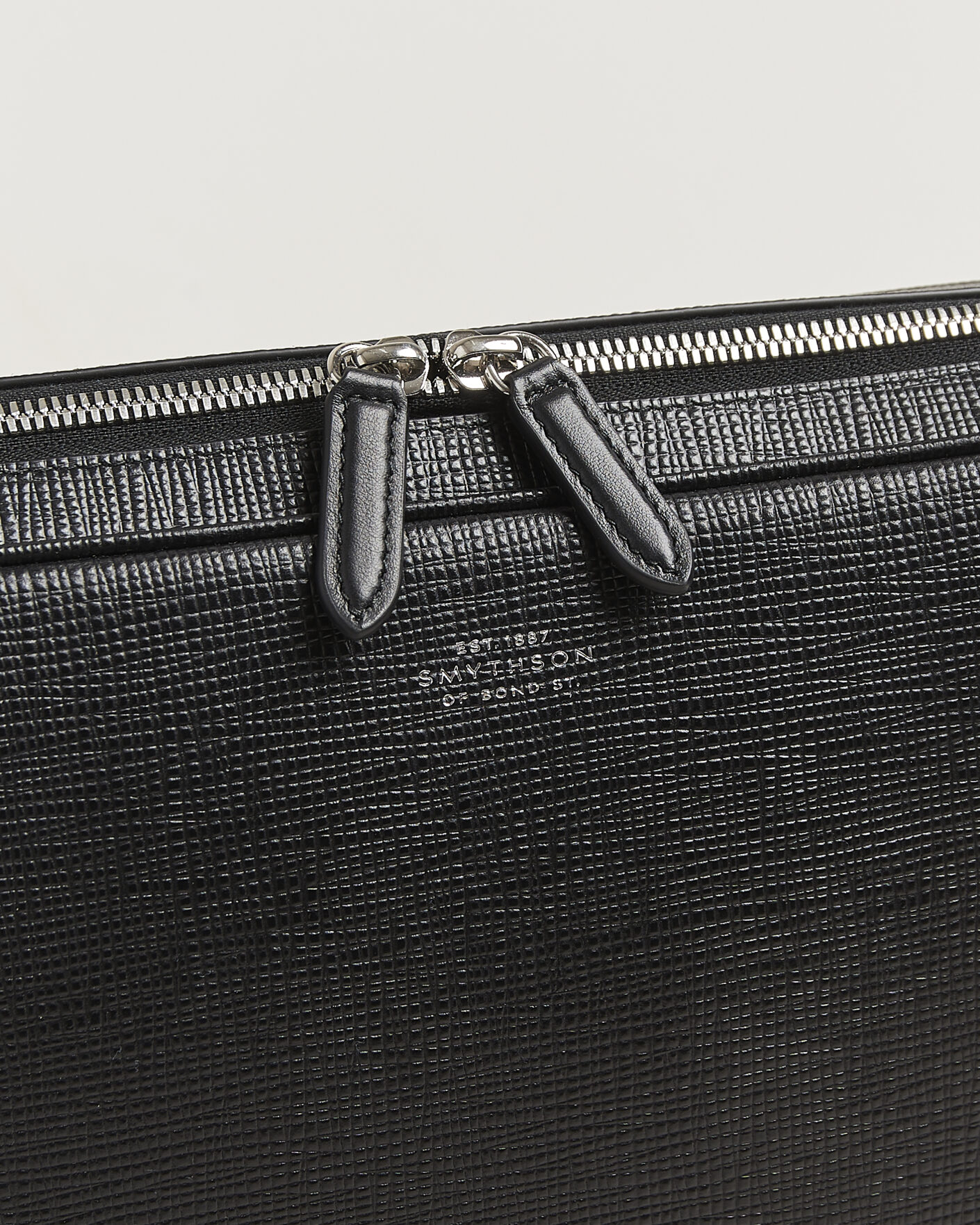 Men | Bags | Smythson | Panama Slim Messenger Bag Black