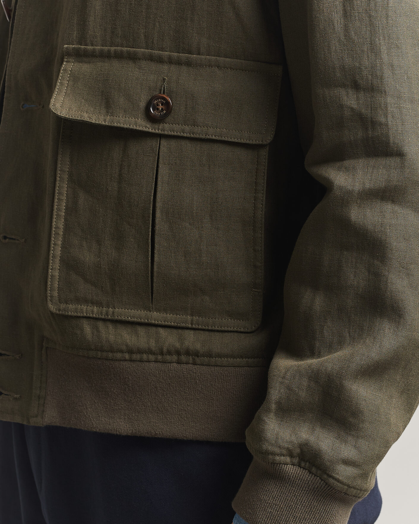 Valstar Valstarino Linen Jacket Olive at CareOfCarl.com