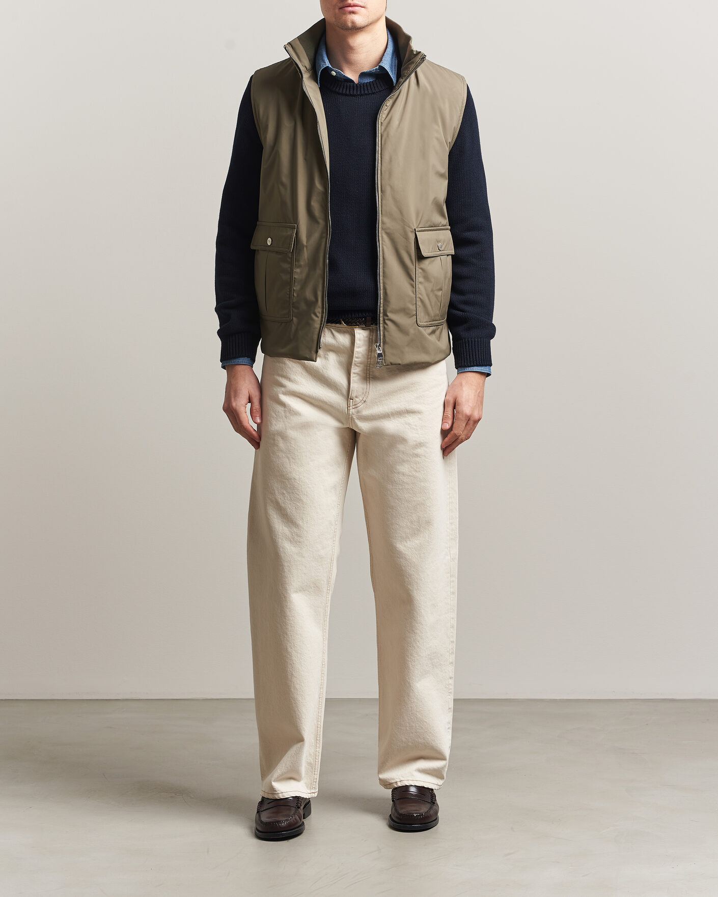 Men | Gilets | Valstar | Nylon Zip Vest Military