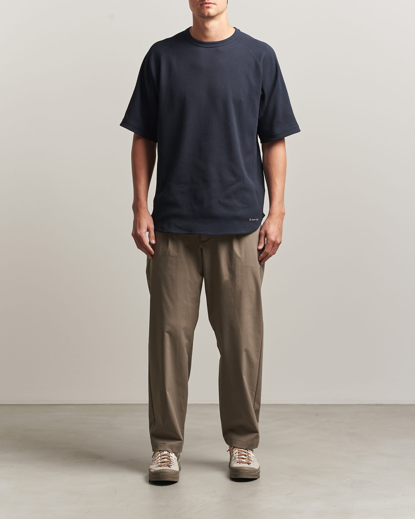 Men | T-Shirts | Snow Peak | Dry Waffle T-Shirt Dark Navy