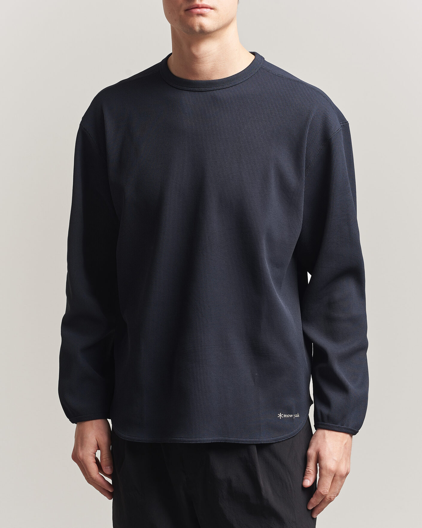Snow Peak Dry Waffle Long Sleeve T-Shirt Dark Navy at CareOfCarl.com