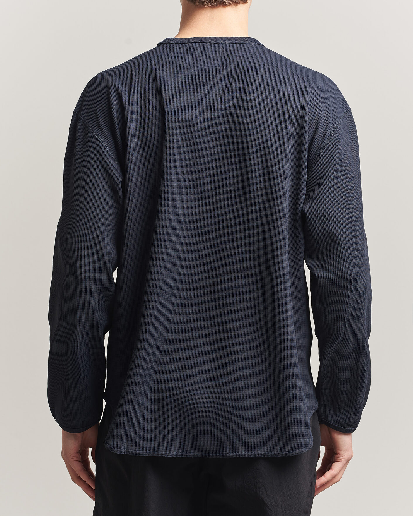 Men | T-Shirts | Snow Peak | Dry Waffle Long Sleeve T-Shirt Dark Navy