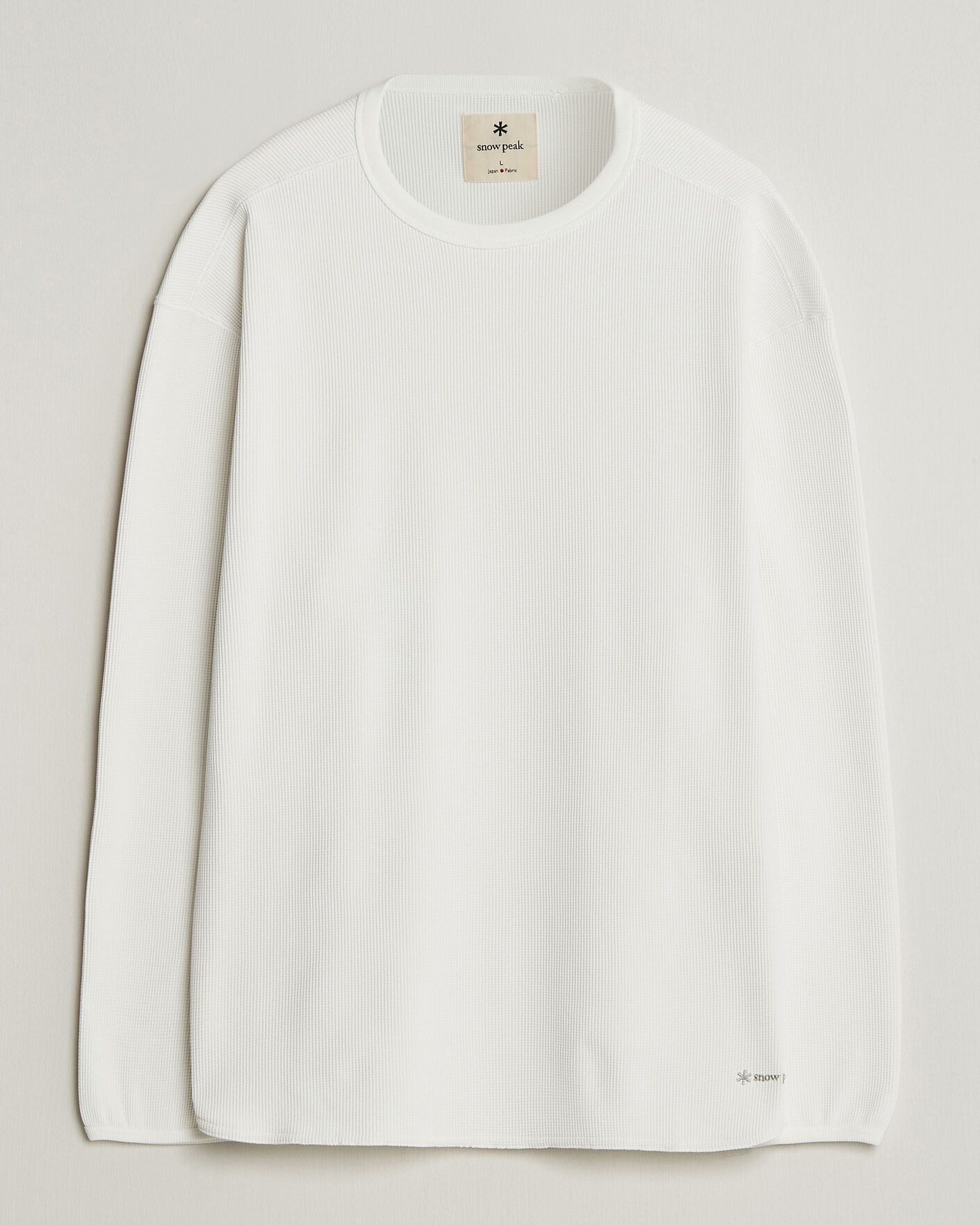Men | T-Shirts | Snow Peak | Dry Waffle Long Sleeve T-Shirt Off White