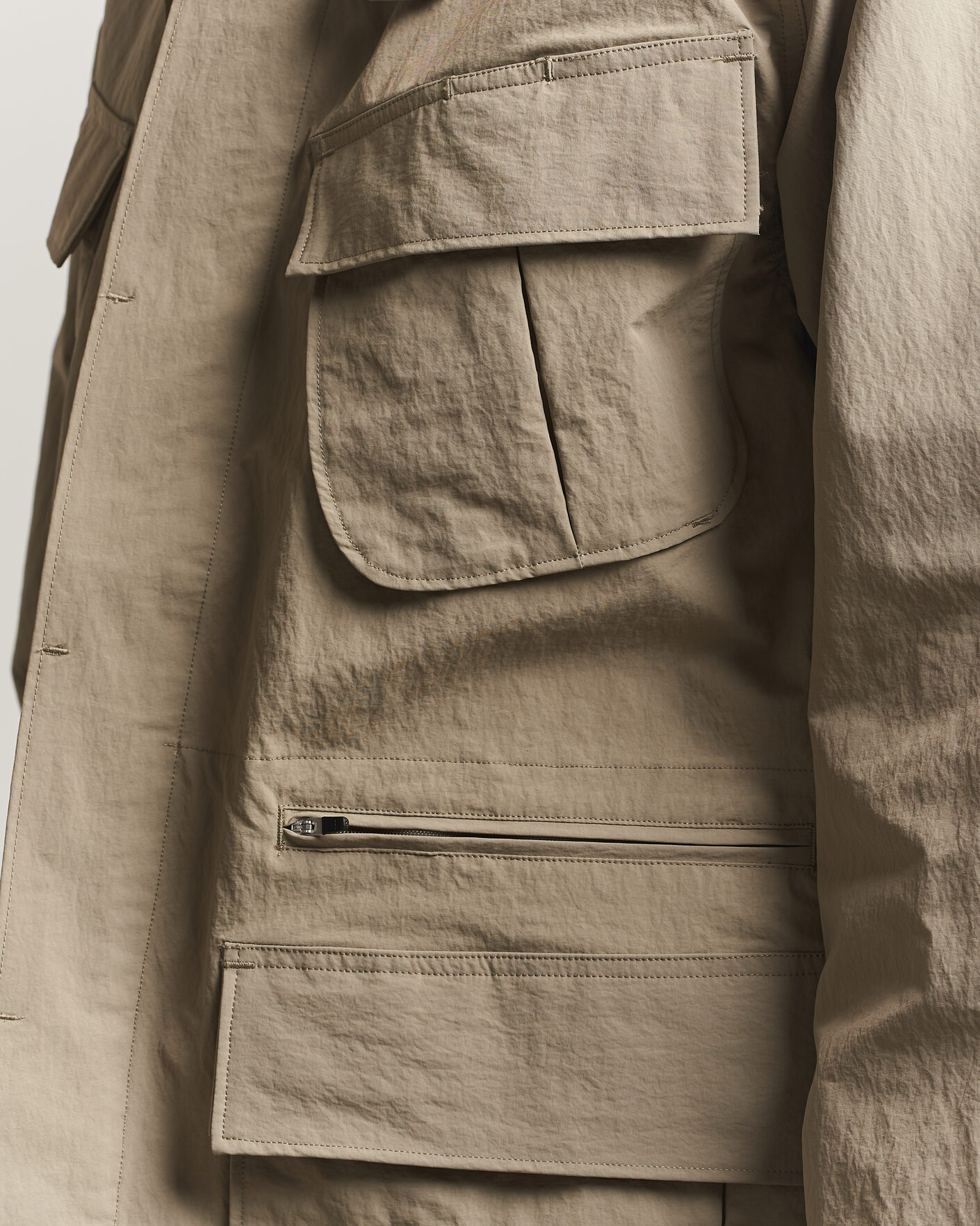 Men | Coats & Jackets | Snow Peak | Nylon Washer Jacket Greige