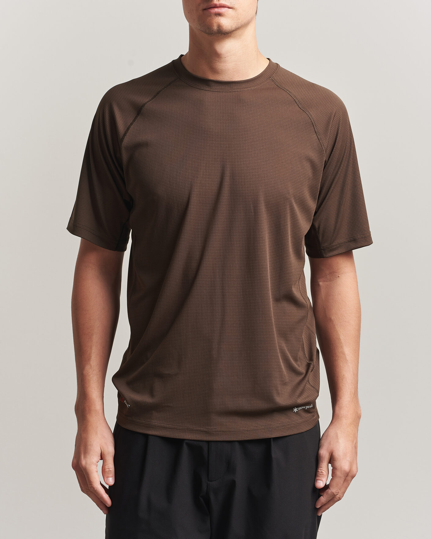 Men | T-Shirts | Snow Peak | Polartec Power Dry T-Shirt Brown