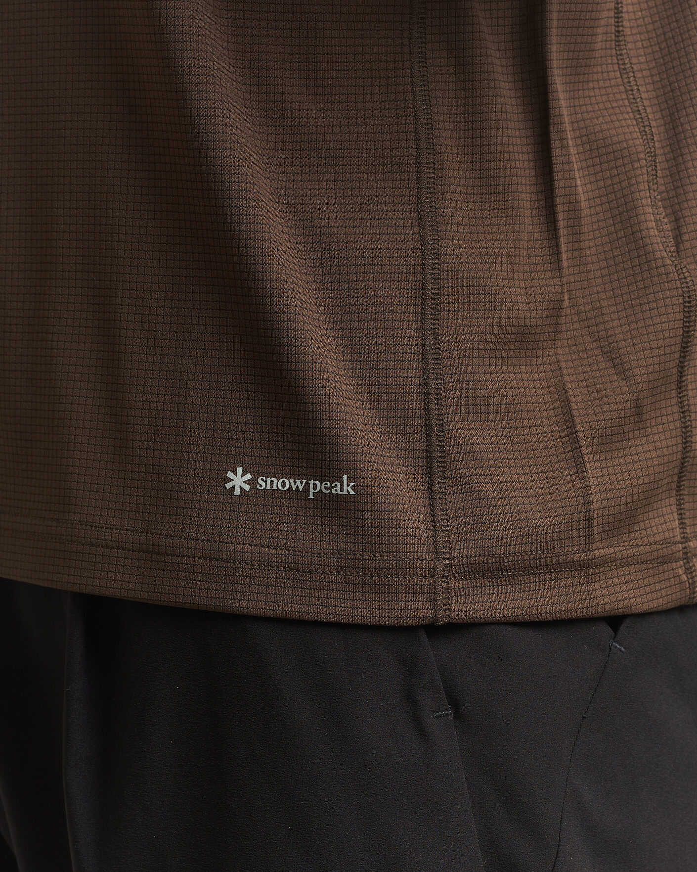 Men | T-Shirts | Snow Peak | Polartec Power Dry T-Shirt Brown