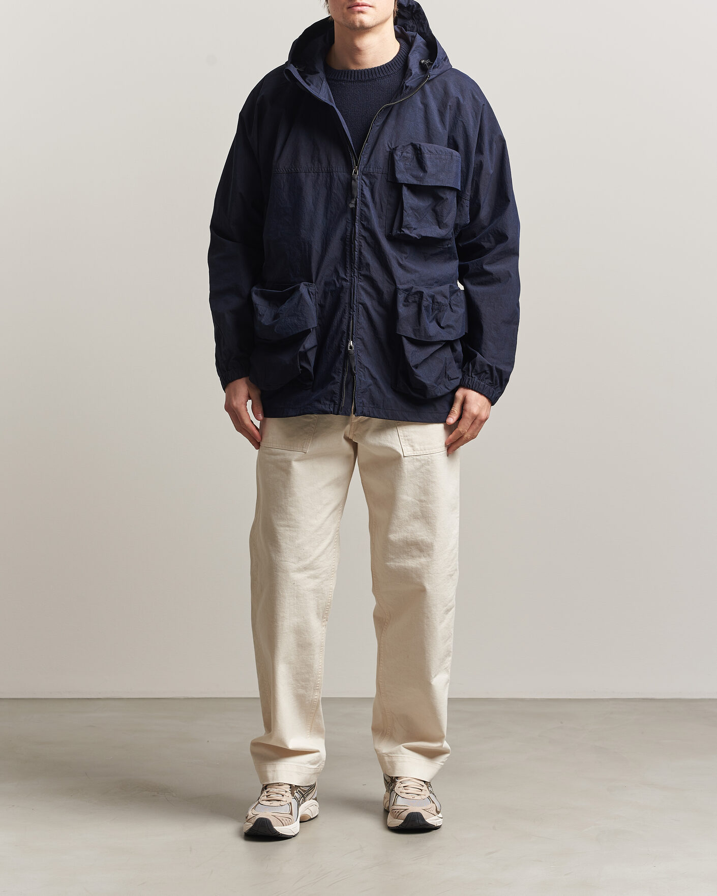 Snow Peak Indigo C/N Parka Navy at CareOfCarl.com