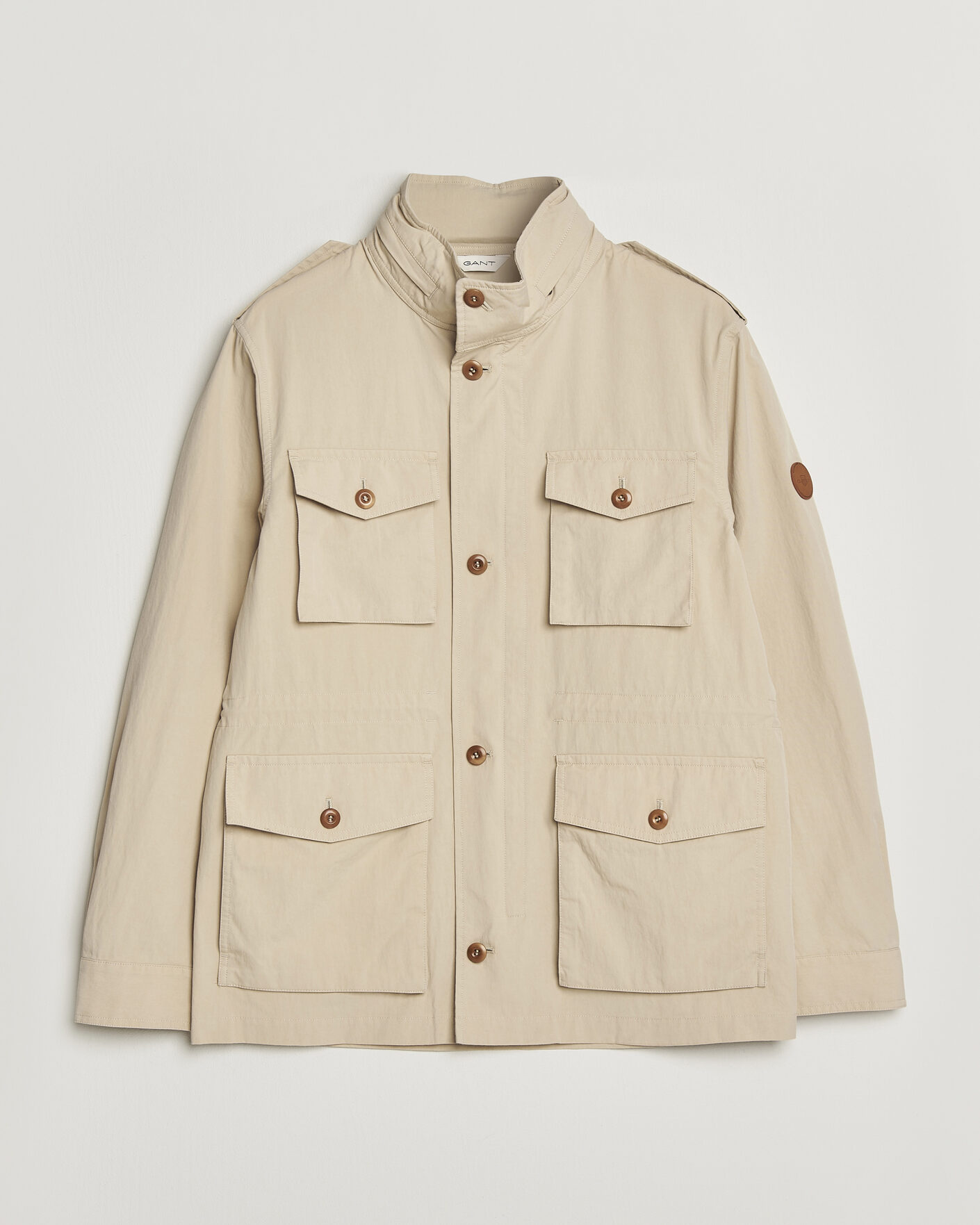 Men | Coats & Jackets | GANT | Cotton Field Jacket Oat Beige