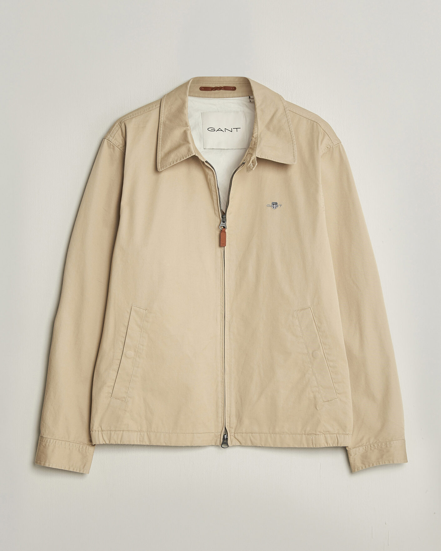 GANT Cotton Windcheater Jacket Oat Beige at CareOfCarl.com