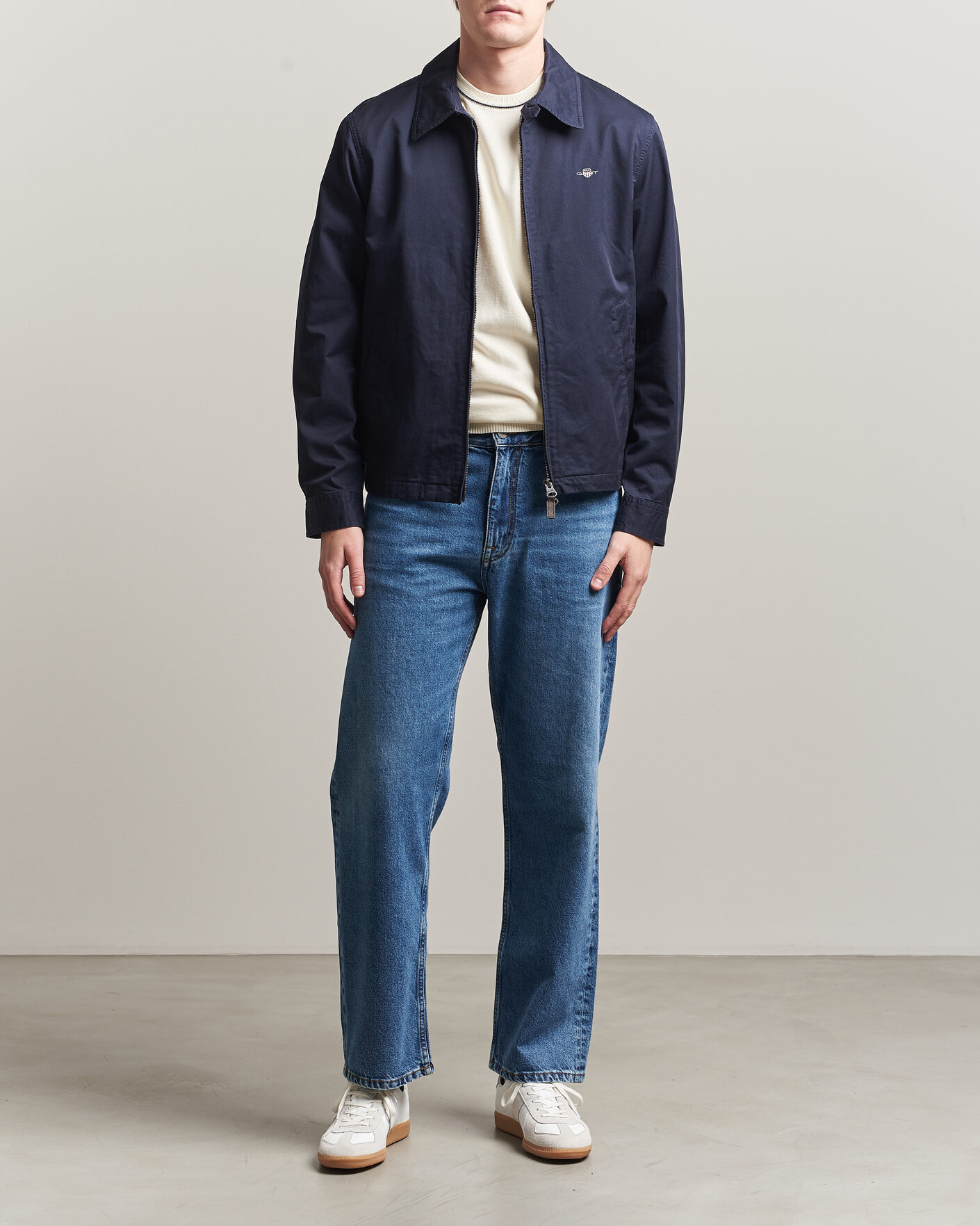 Men | Coats & Jackets | GANT | Cotton Windcheater Jacket Evening Blue