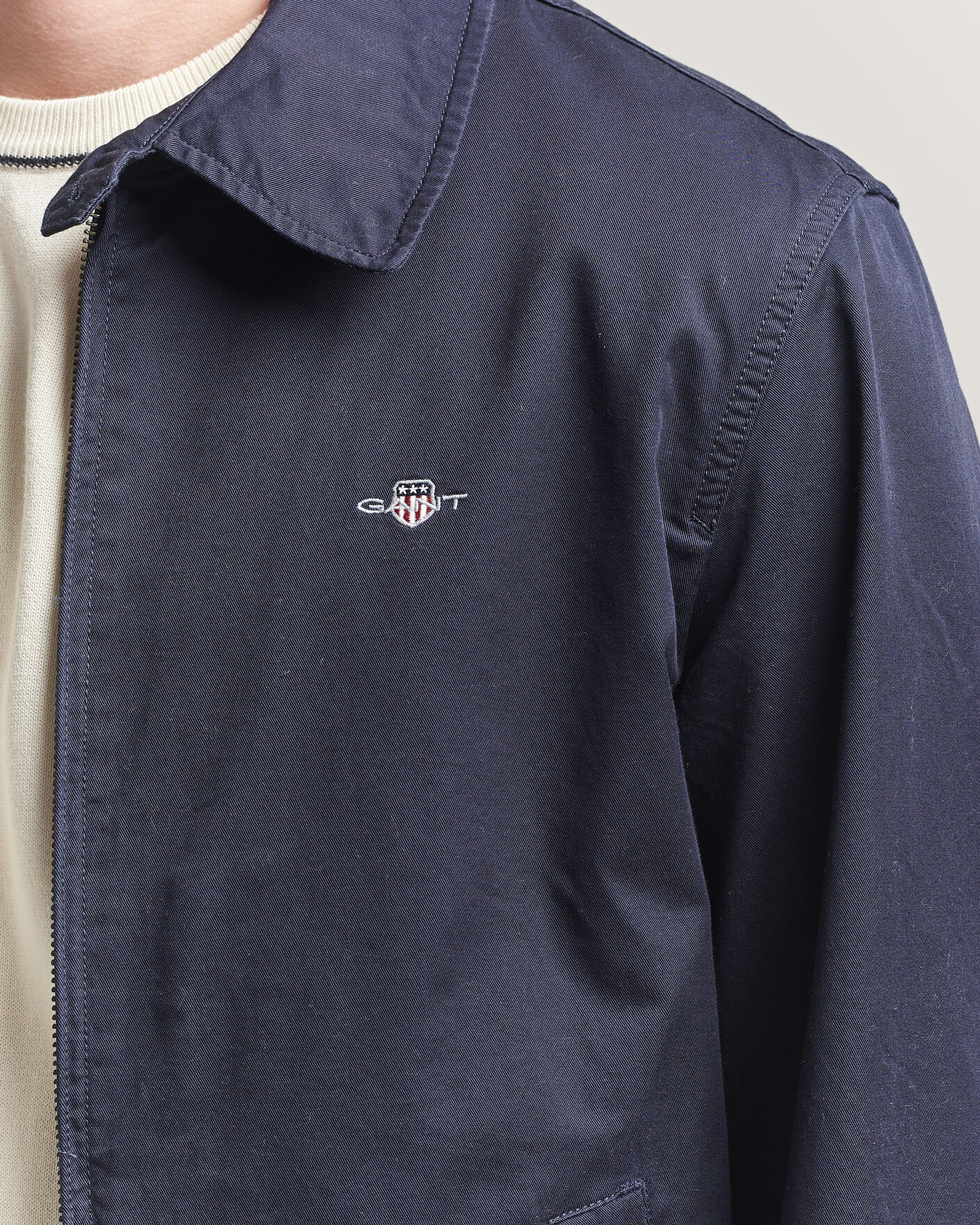 Men | Coats & Jackets | Gant | Cotton Windcheater Jacket Evening Blue