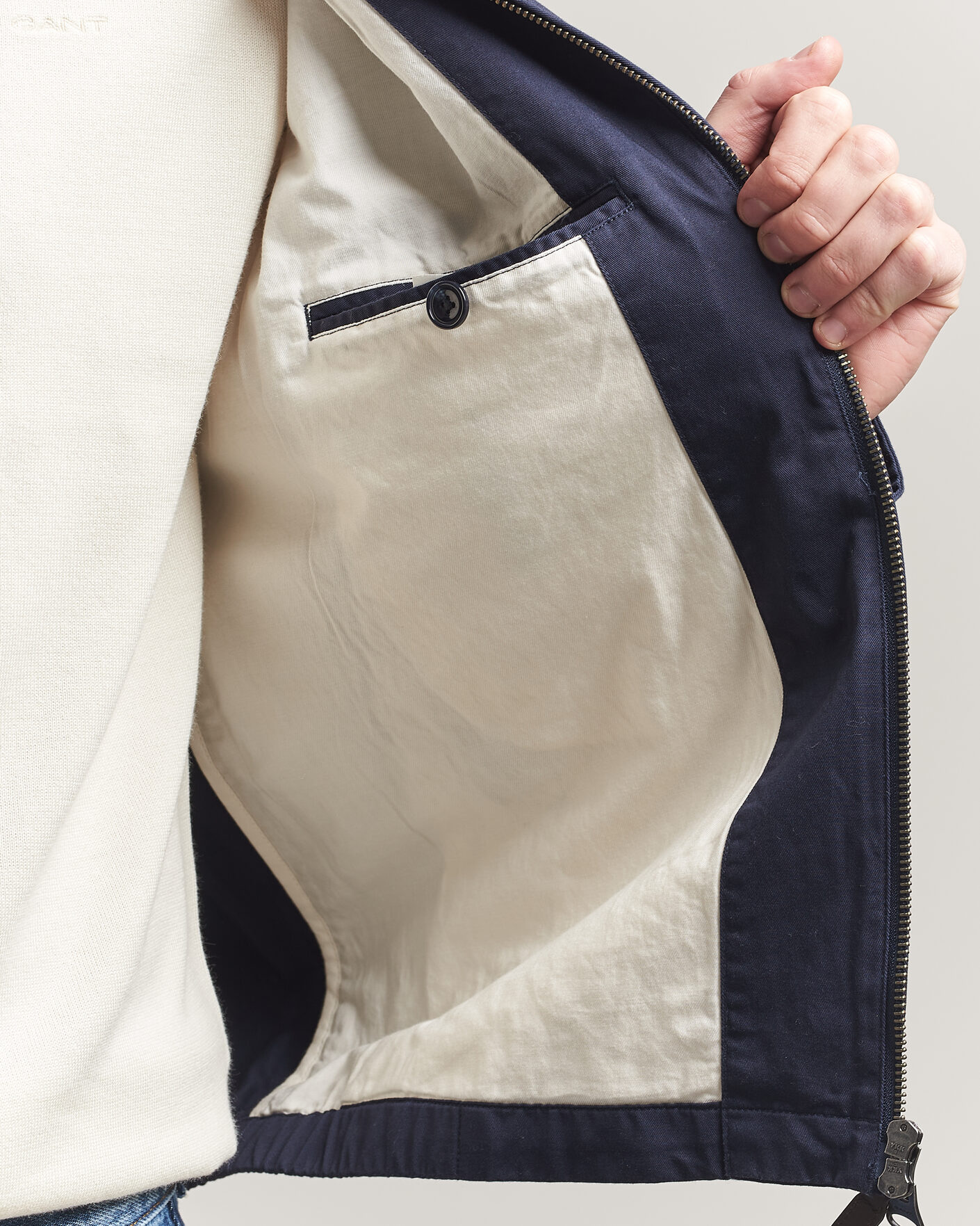 Men | Coats & Jackets | Gant | Cotton Windcheater Jacket Evening Blue