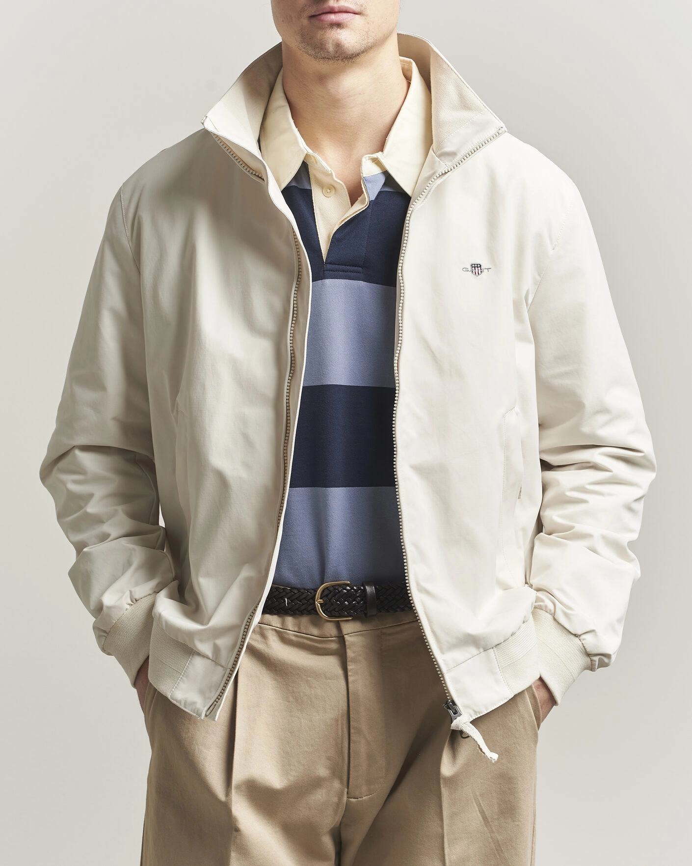 Men | Coats & Jackets | GANT | Lightweight Hampshire Jacket Sand