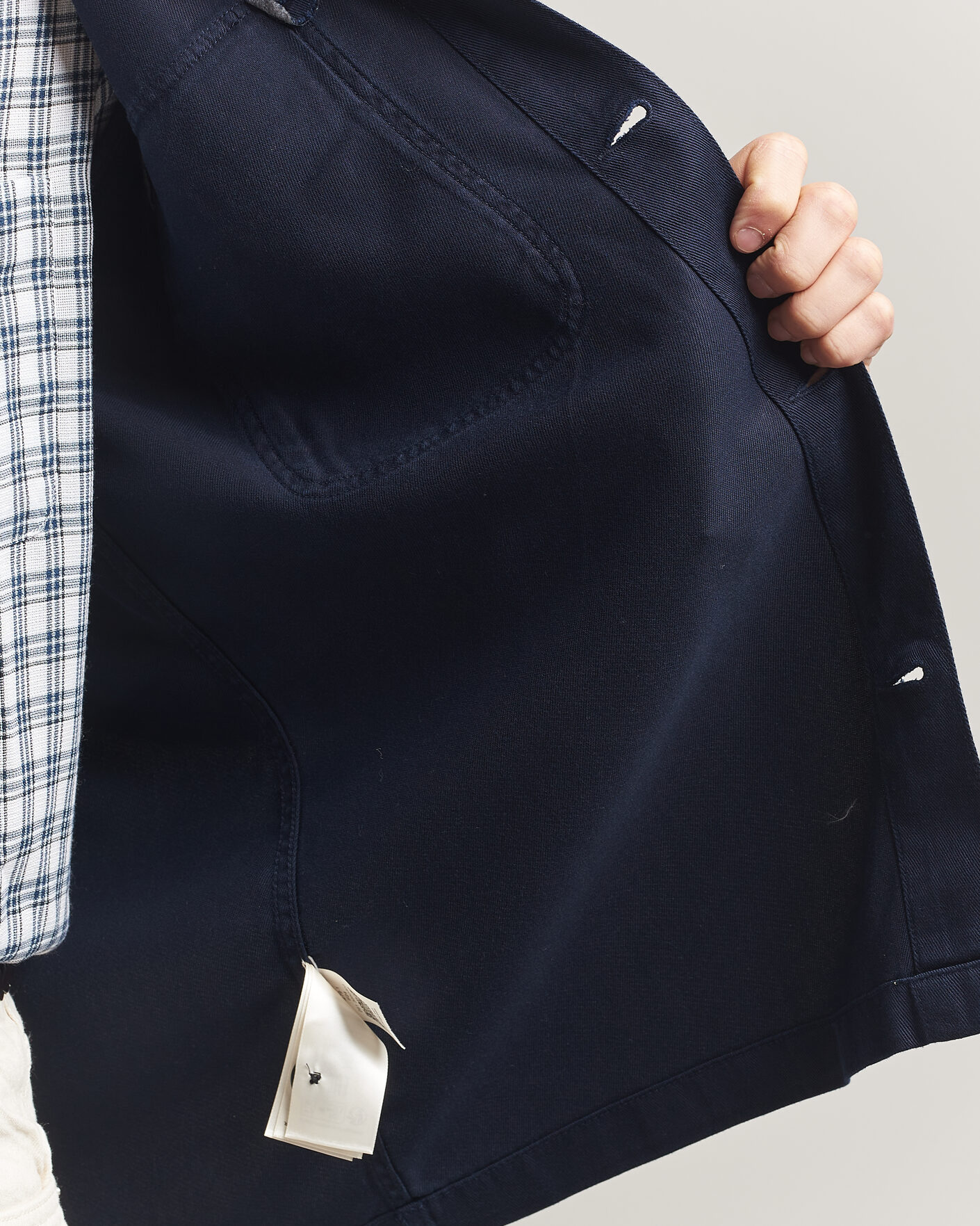 Men | Shirts | Gant | Regular Fit Lyocell Overshirt Evening Blue