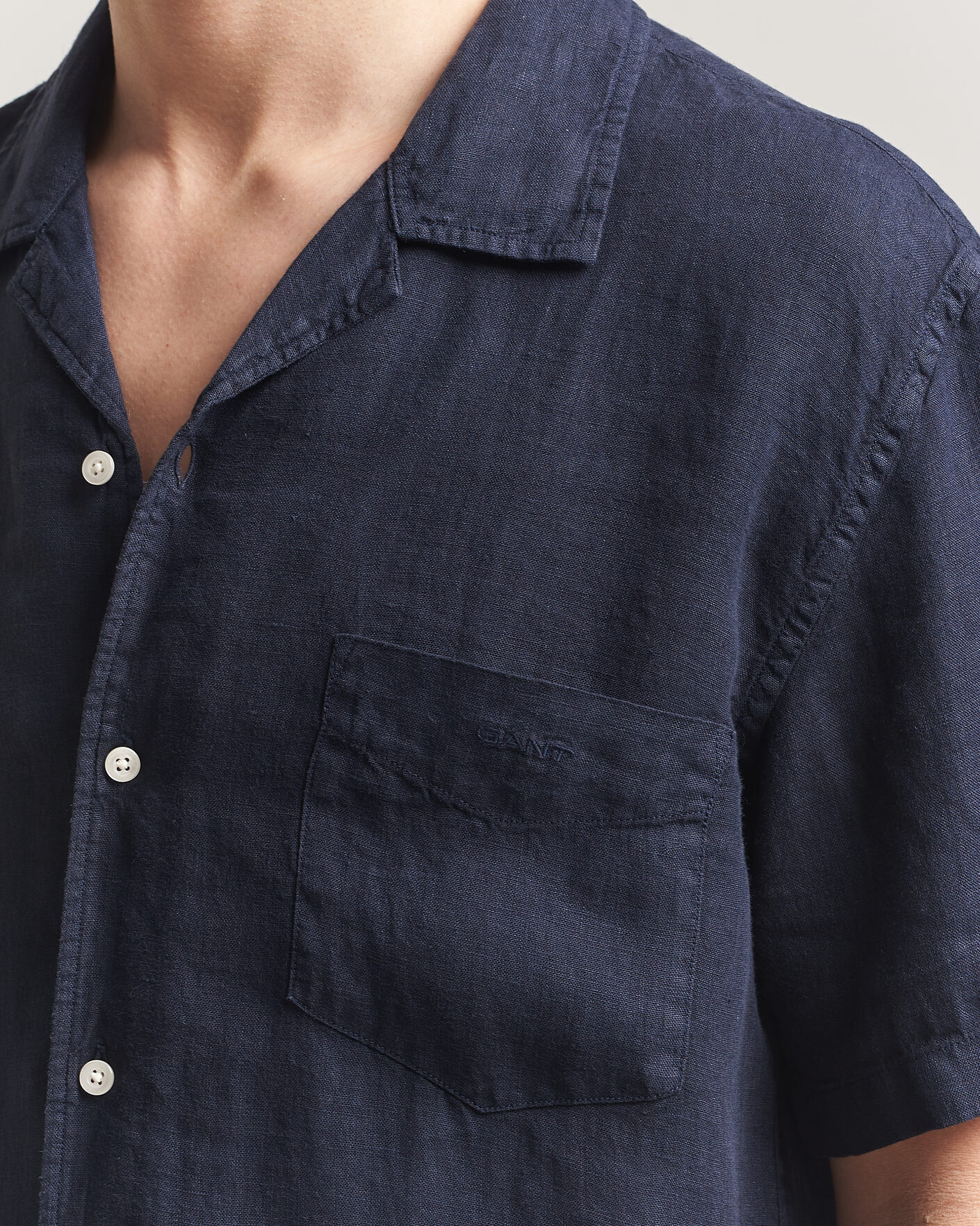 Men | Shirts | Gant | Regular Fit Garment Dyed Resort Shirt Blue