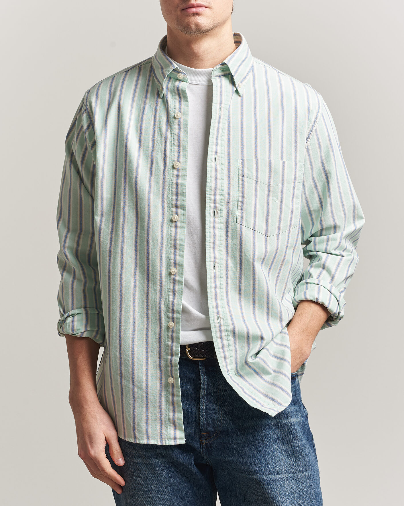 Men | Shirts | Gant | Regluar Fit Archive Oxford Shirt Washed Turquoise