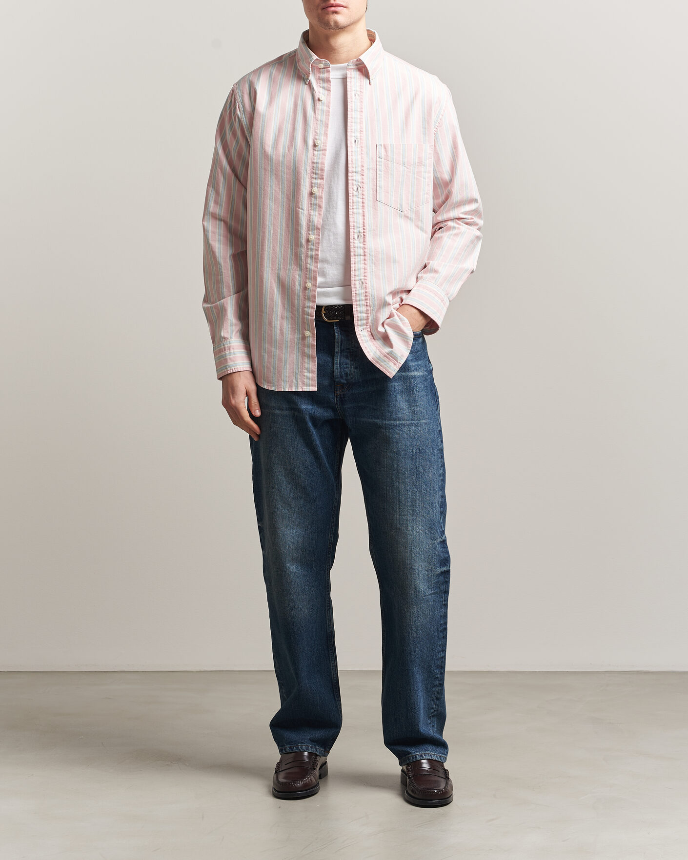 Men | Shirts | GANT | Regluar Fit Archive Oxford Shirt Washed Pink