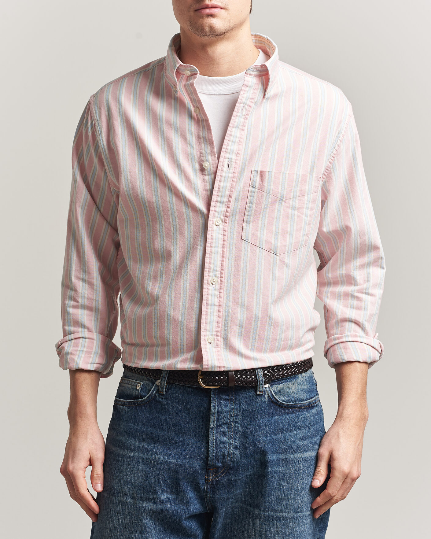 GANT Regluar Fit Archive Oxford Shirt Washed Pink at CareOfCarl.com