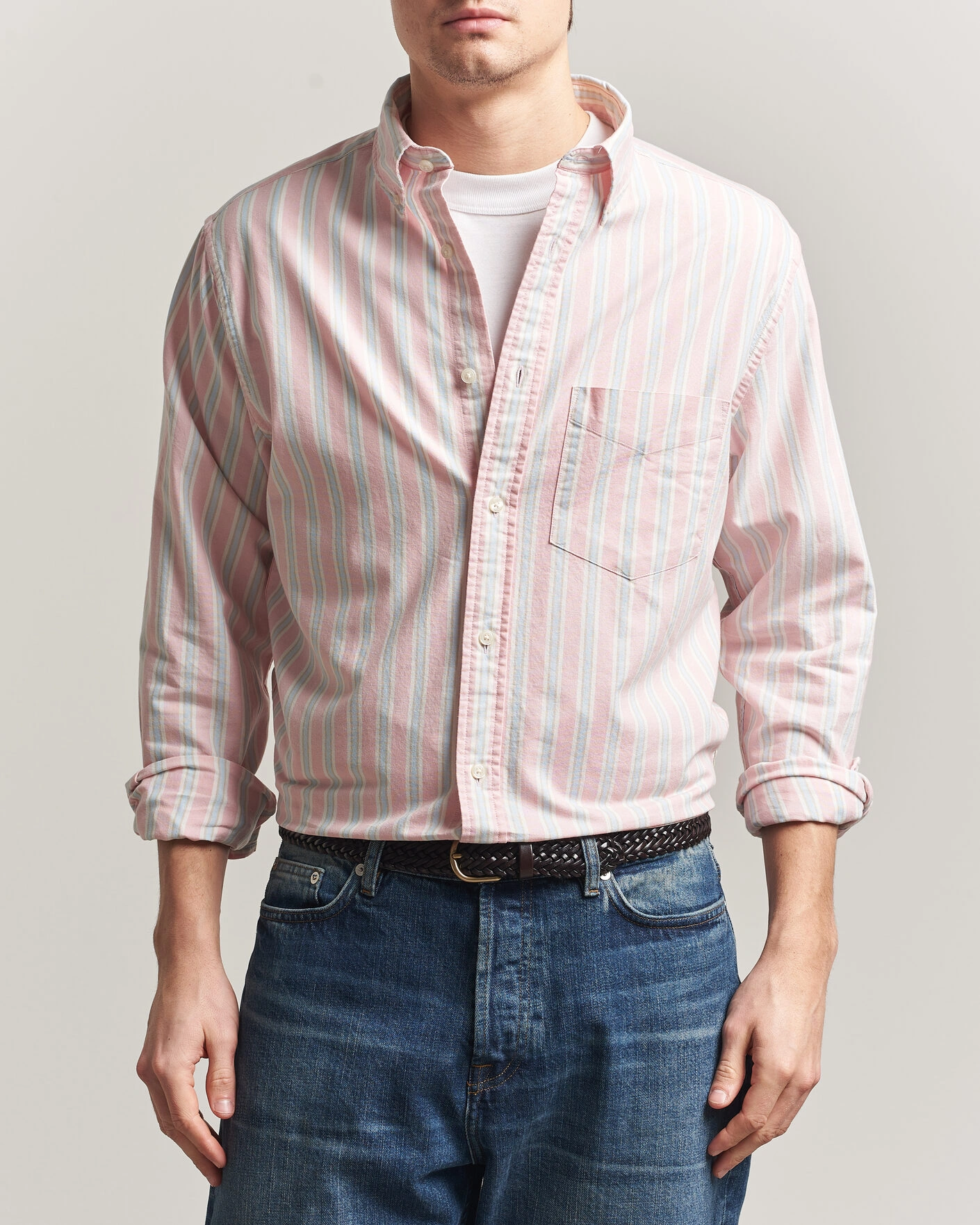 Men | Shirts | Gant | Regluar Fit Archive Oxford Shirt Washed Pink