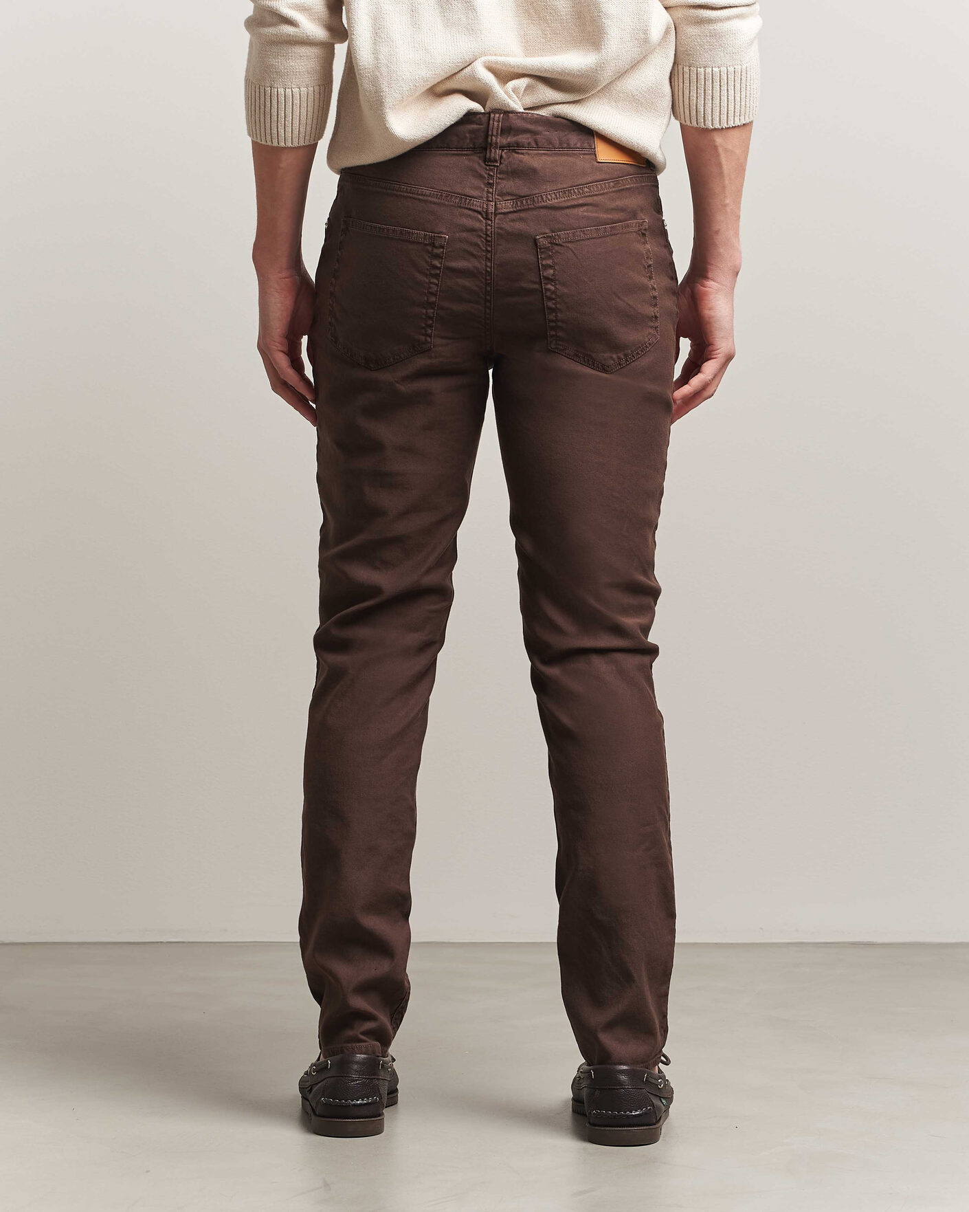 Men | Trousers | Gant | Slim Fit Cotton/Linen 5-Pocket Pants Rich Brown