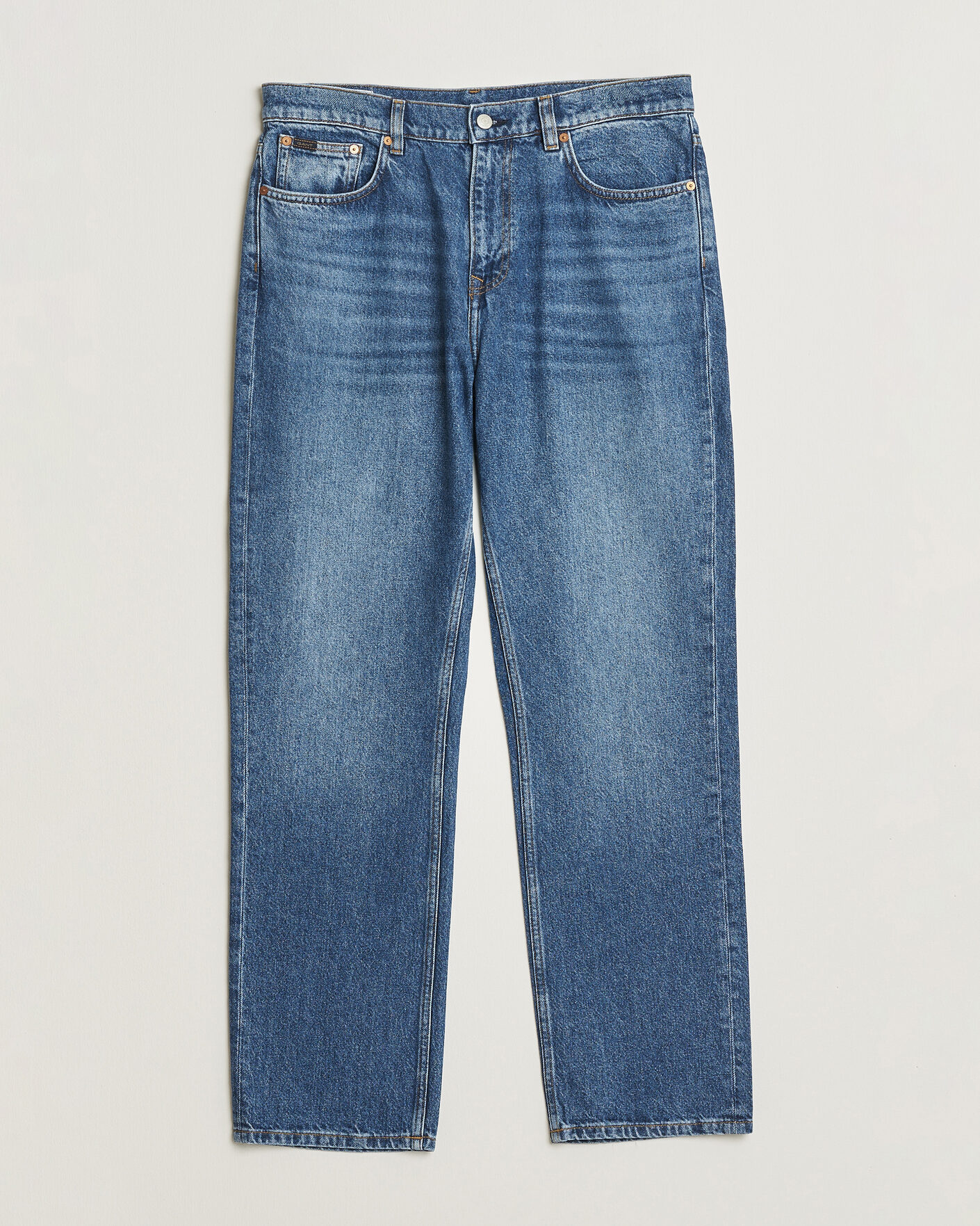 Men | Jeans | Gant | Straight Fit Jeans Mid Blue Worn In