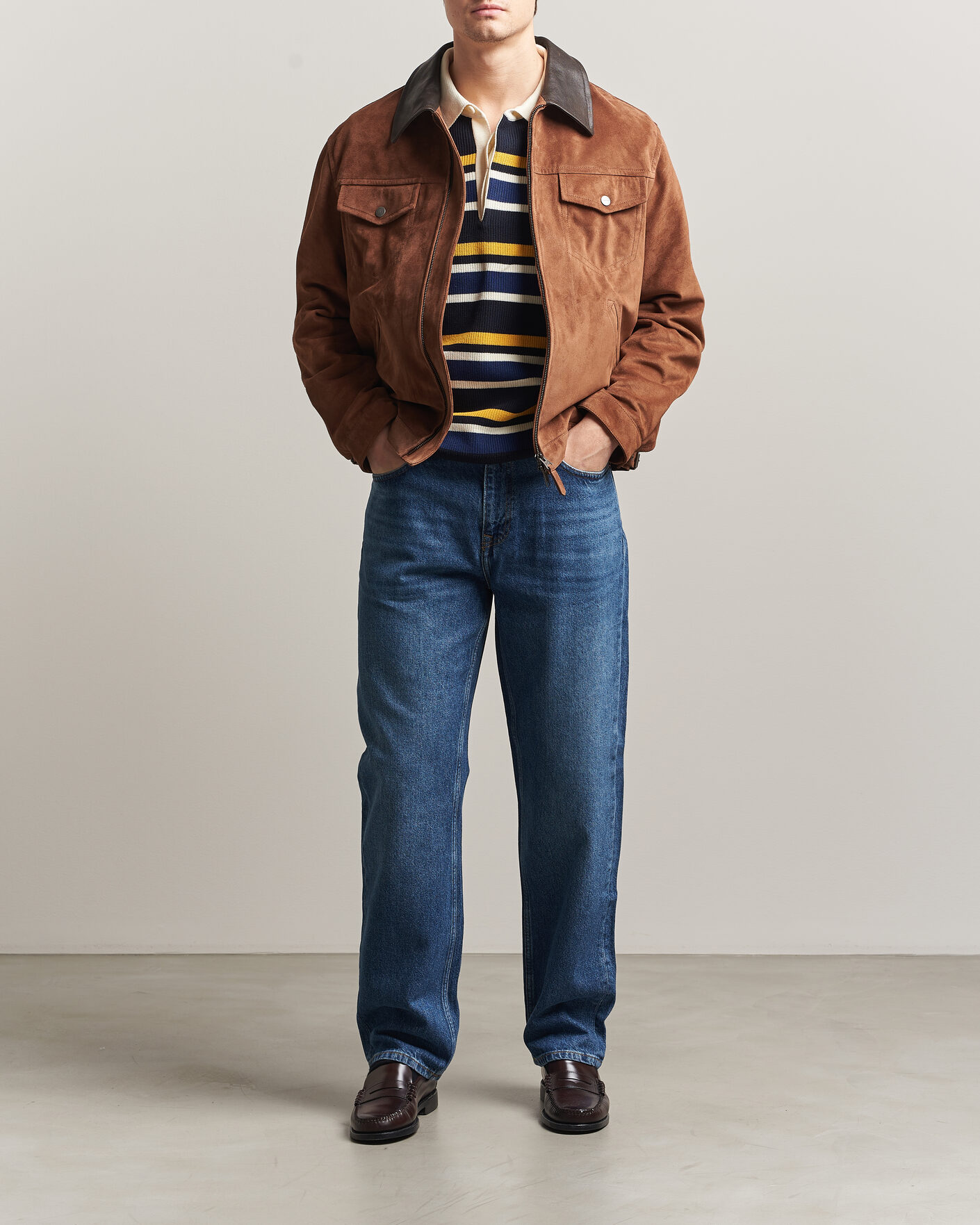 Men | Jeans | Gant | Straight Fit Jeans Mid Blue Worn In