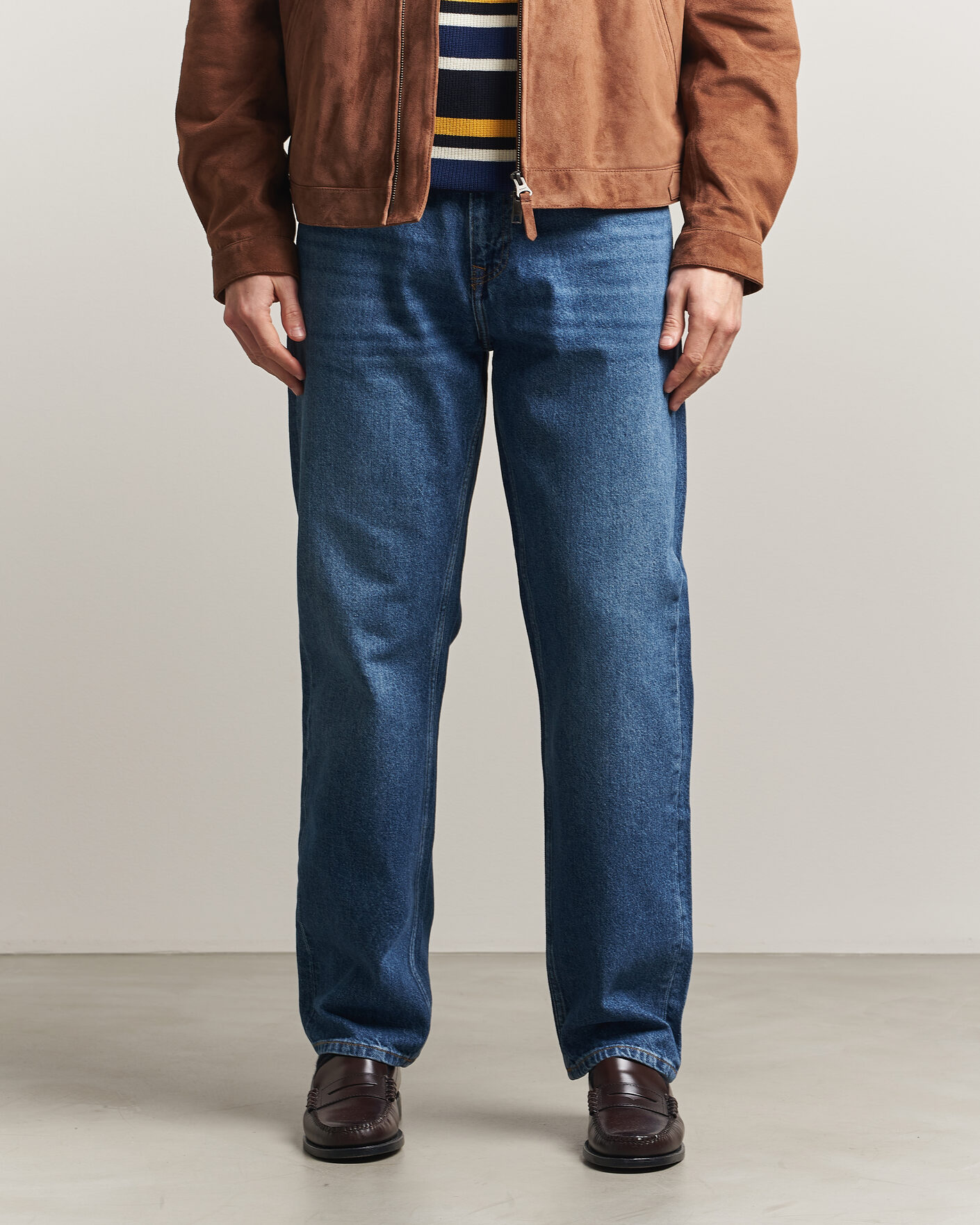 Men | Jeans | Gant | Straight Fit Jeans Mid Blue Worn In