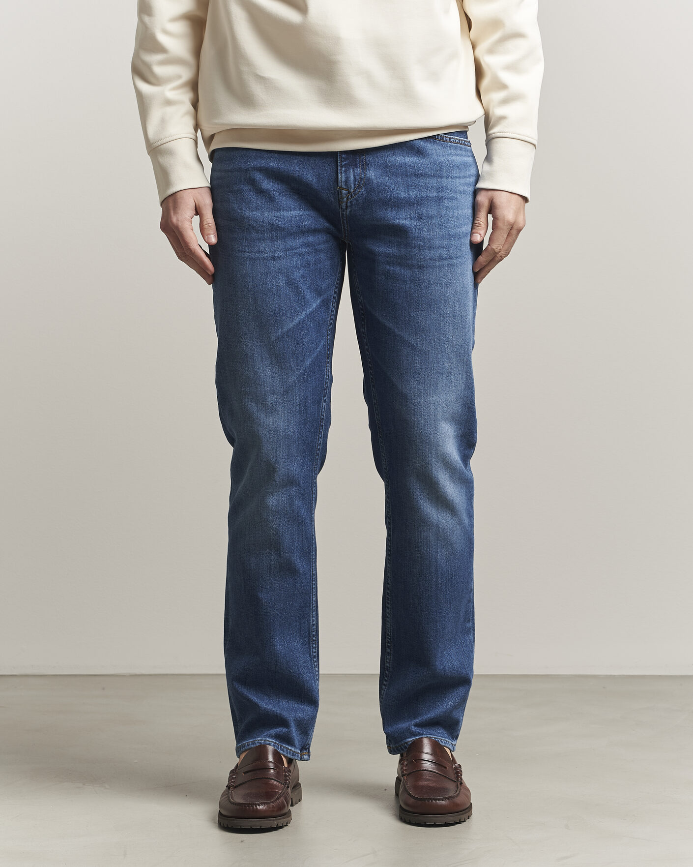 Men | Jeans | GANT | Regular Fit Jeans Mid Blue Broken In