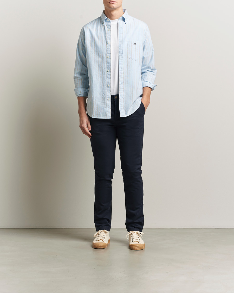 Men | Trousers | GANT | Slim Fit Chinos Evening Blue