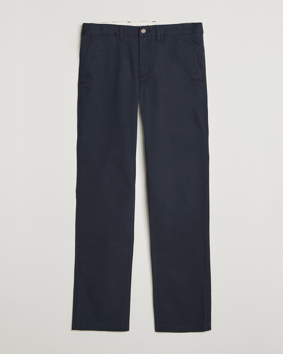 Men | Trousers | Gant | Regular Fit Chinos Evening Blue