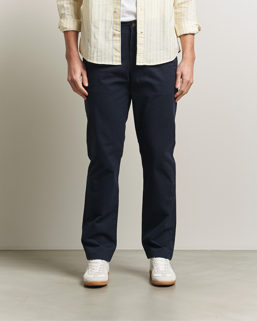 Morris Jeffrey Brushed Chinos Olive at CareOfCarl.com