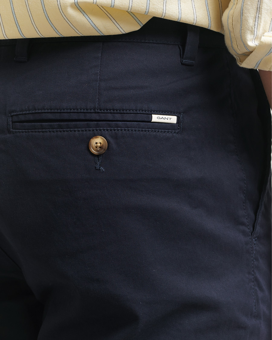 Men | Trousers | GANT | Regular Fit Chinos Evening Blue