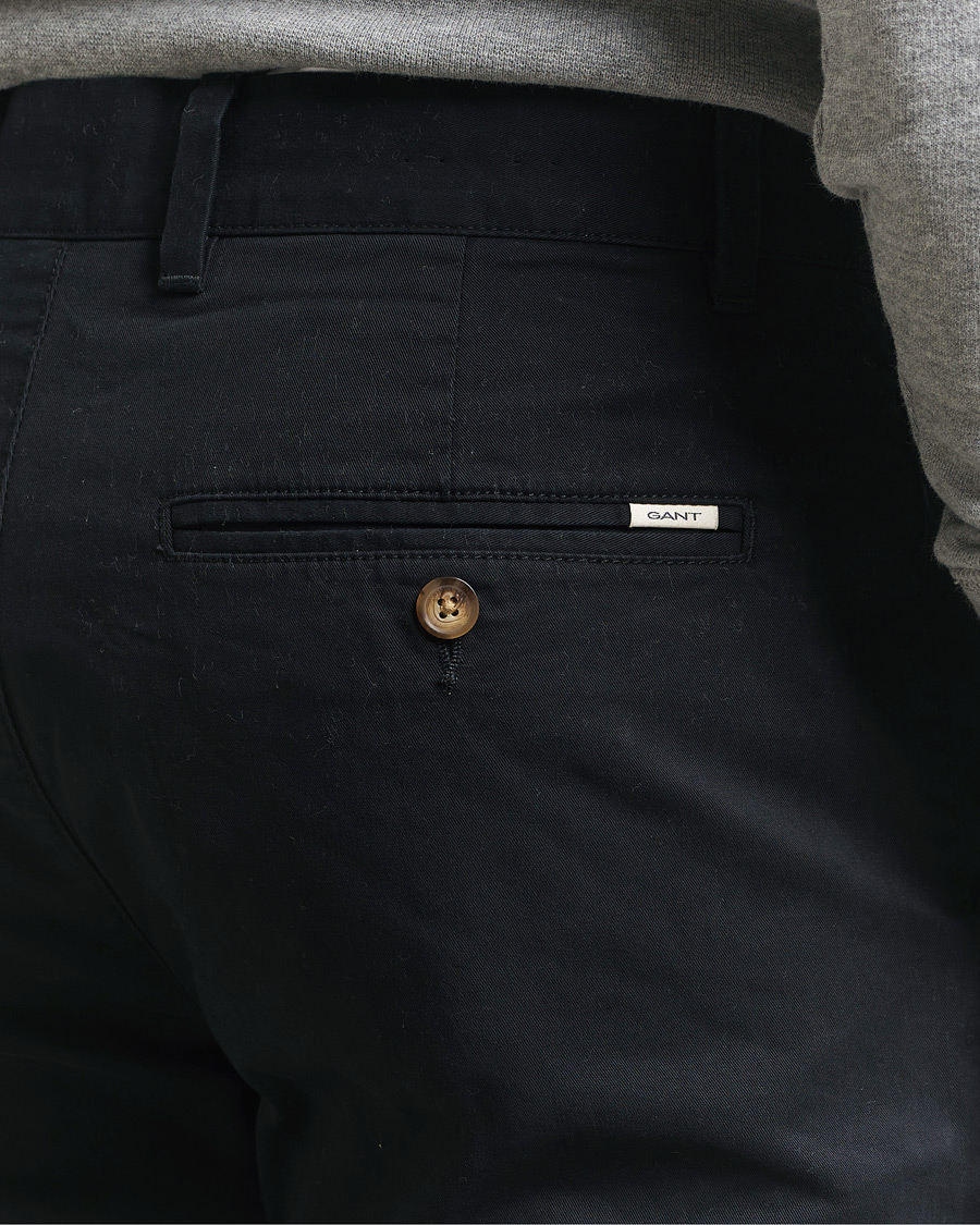 Men | Trousers | Gant | Regular Fit Chinos Black