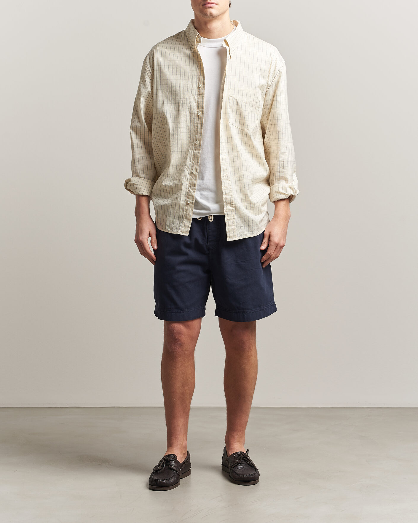 Men | Shorts | GANT | Regular Fit Sunfaded Drawstring Evening Blue