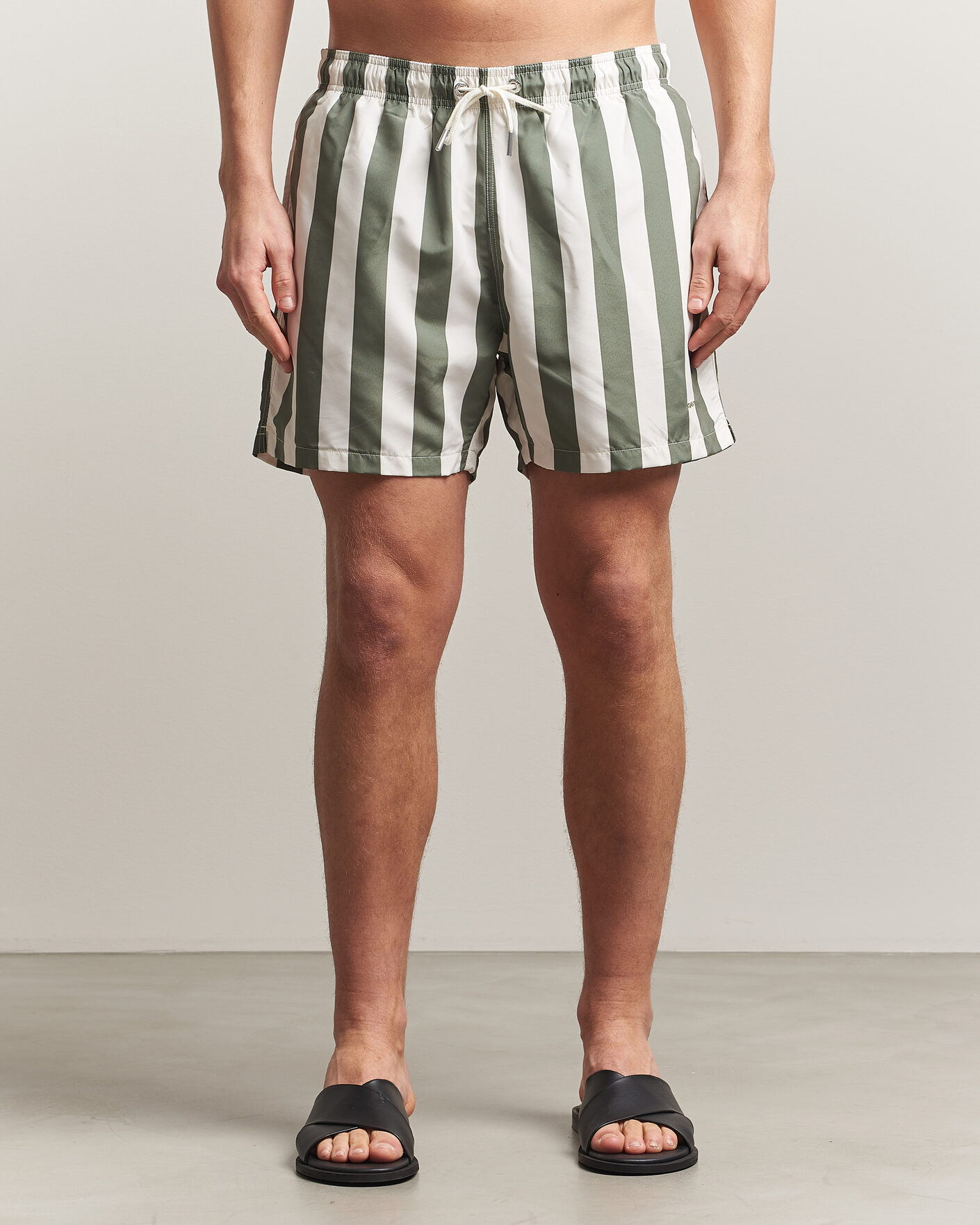 Men | Swimwear | Gant | Blockstriped Swimshorts Dry Herb Green