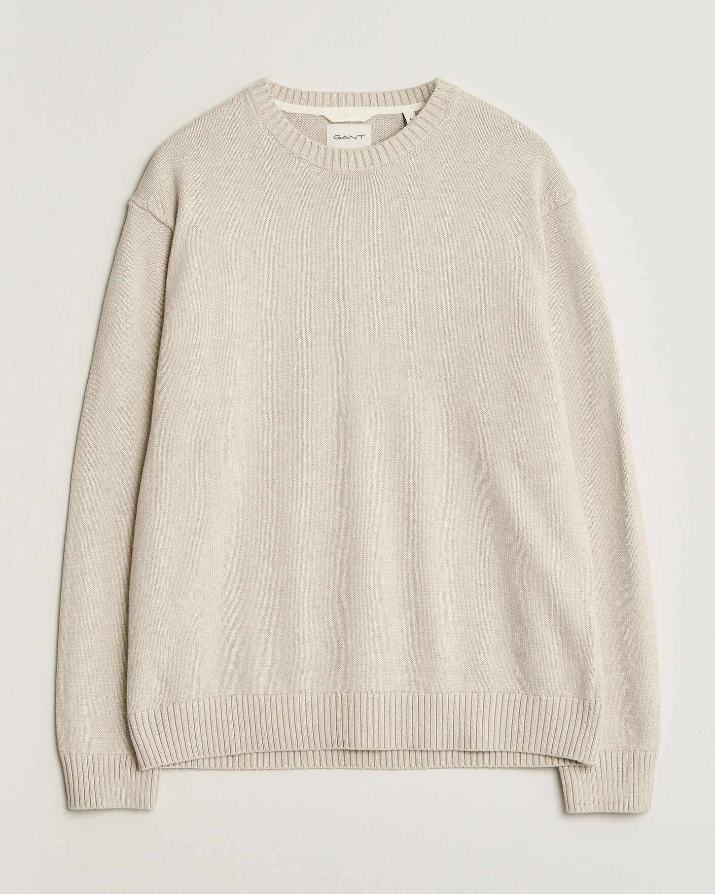 Men | Sweaters & Knitwear | GANT | Cotton/Cashmere Knitted Sweater Seed Melange