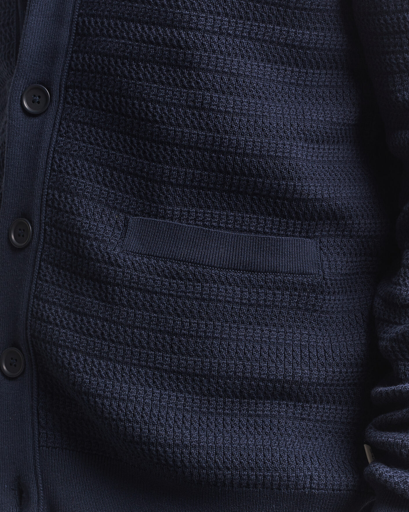 Men | Sweaters & Knitwear | GANT | Heavy Knitted Shawl Collar Cardigan Evening Blue