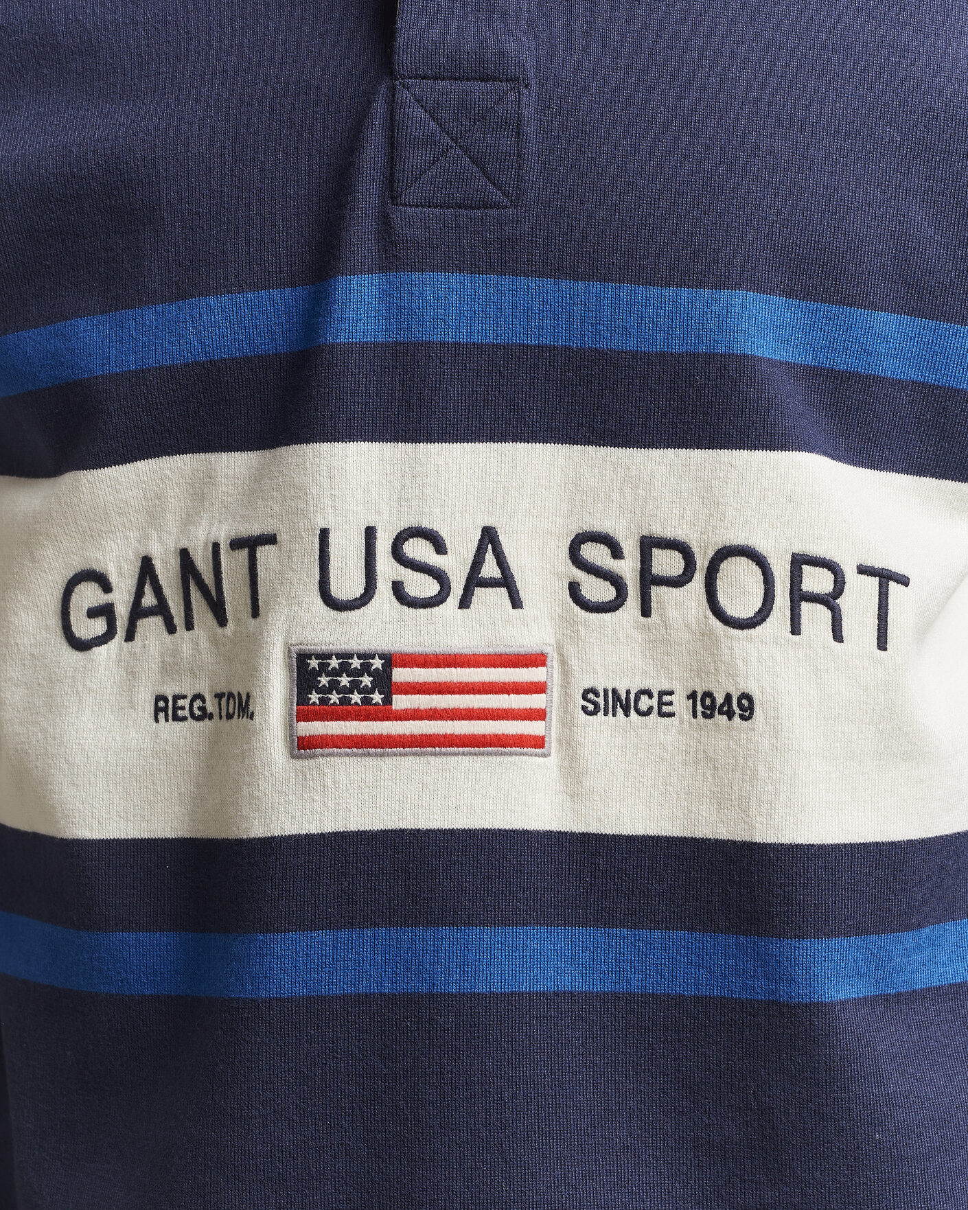 Men | Sweaters & Knitwear | GANT | Striped Rugger Evening Blue