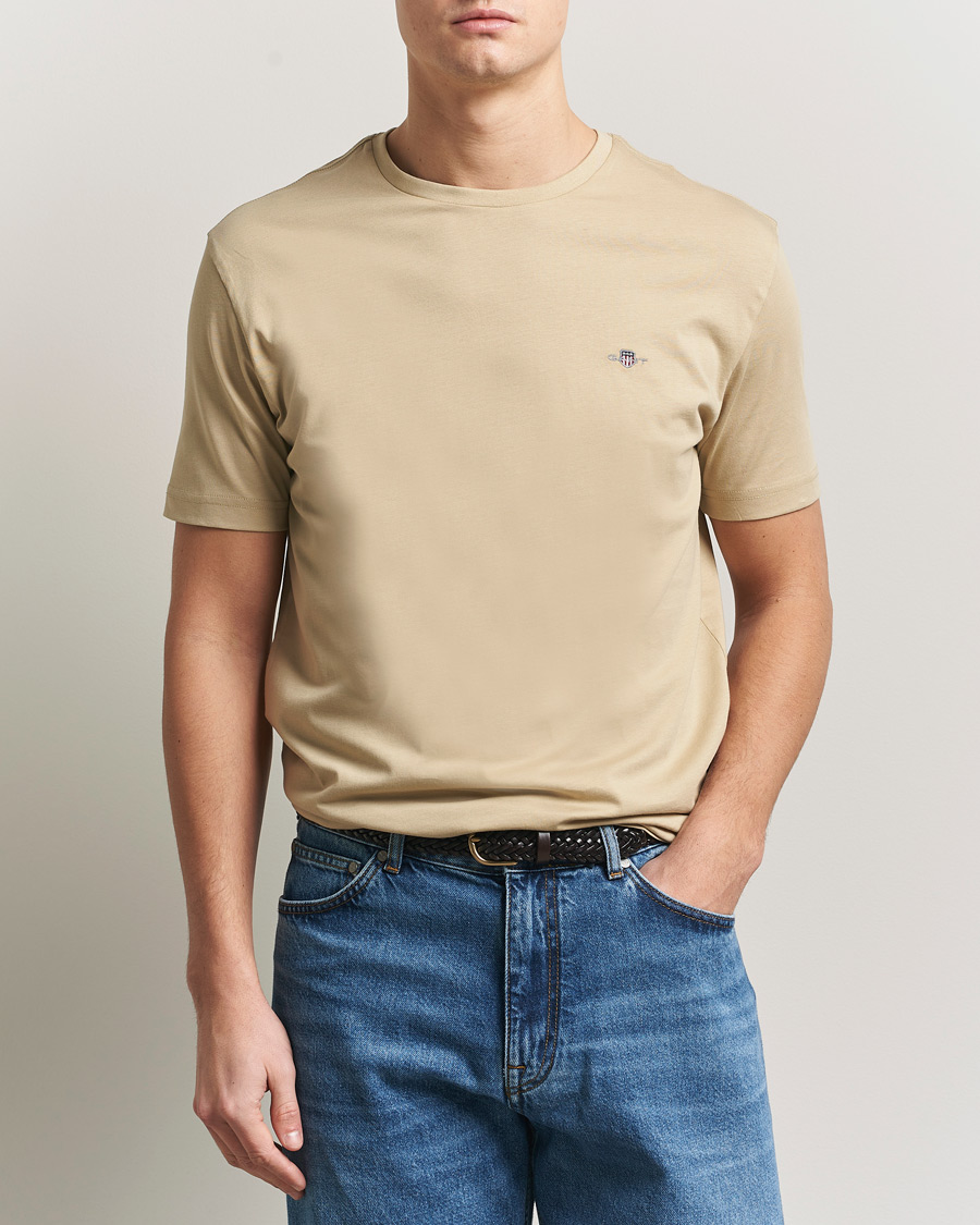 Men | T-Shirts | Gant | The Original T-Shirt Oat Beige