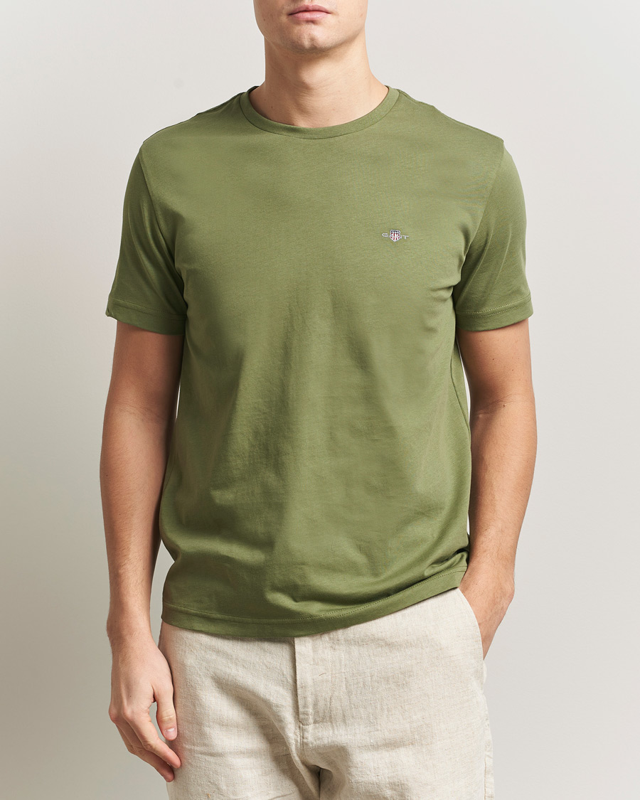 Men | T-Shirts | Gant | The Original T-Shirt Dry Herb Green