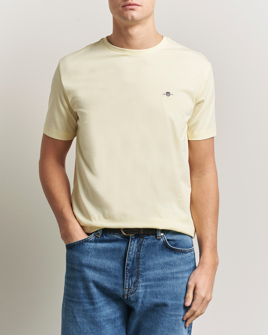 Men | T-Shirts | Gant | The Original T-Shirt Vanilla Yellow