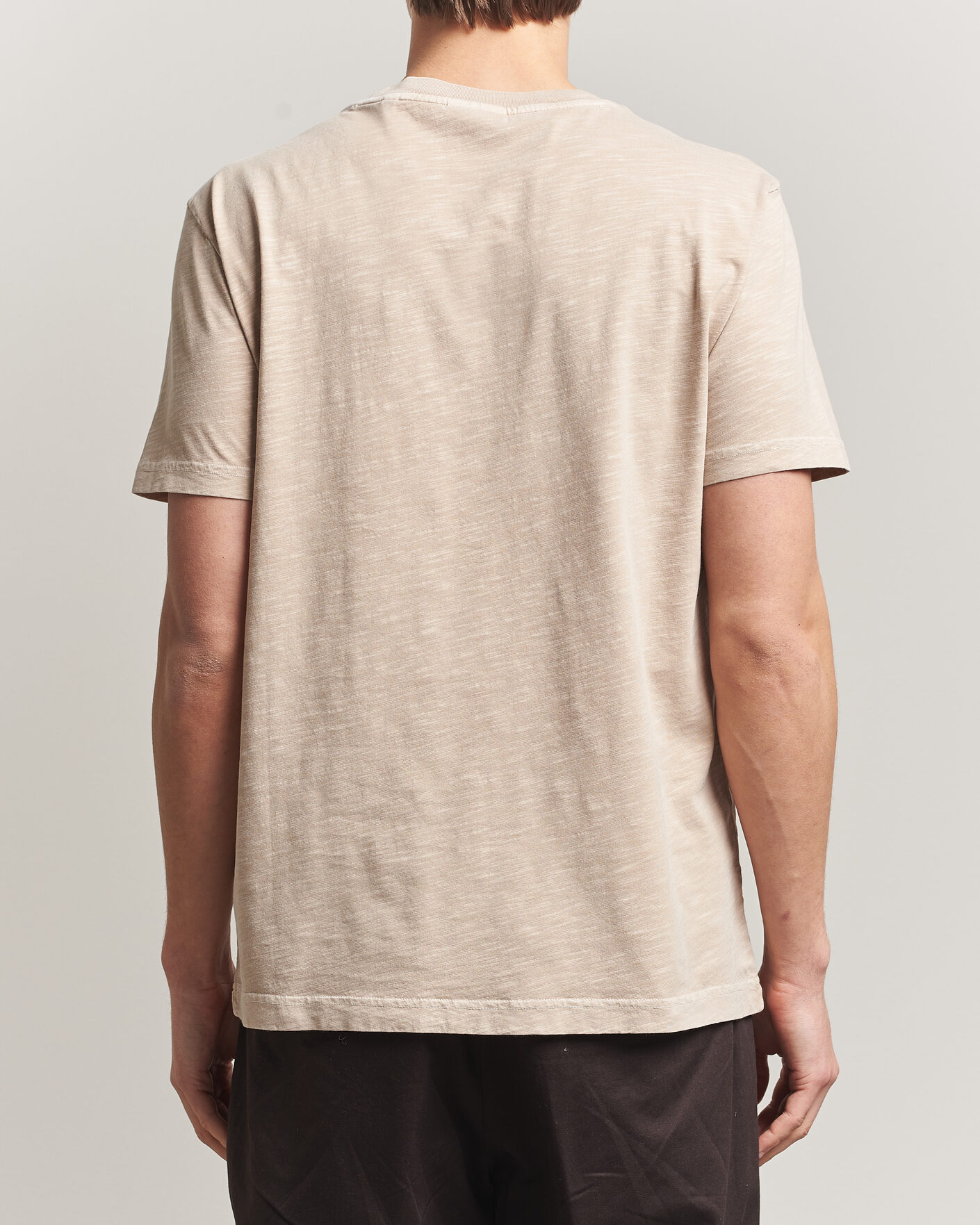 Men | T-Shirts | GANT | Washed Slub T-Shirt Oat Beige