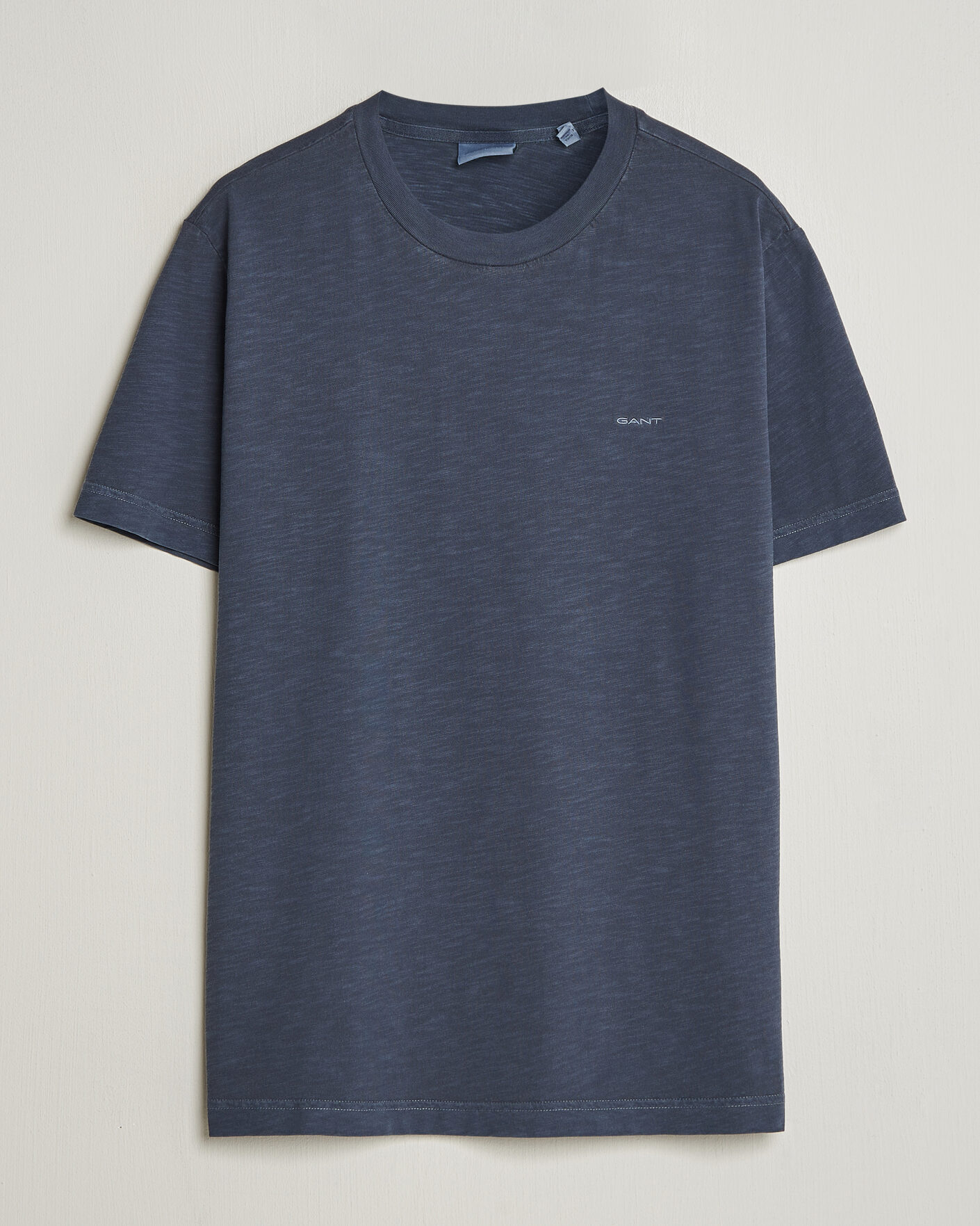 Men | T-Shirts | Gant | Washed Slub T-Shirt Evening Blue