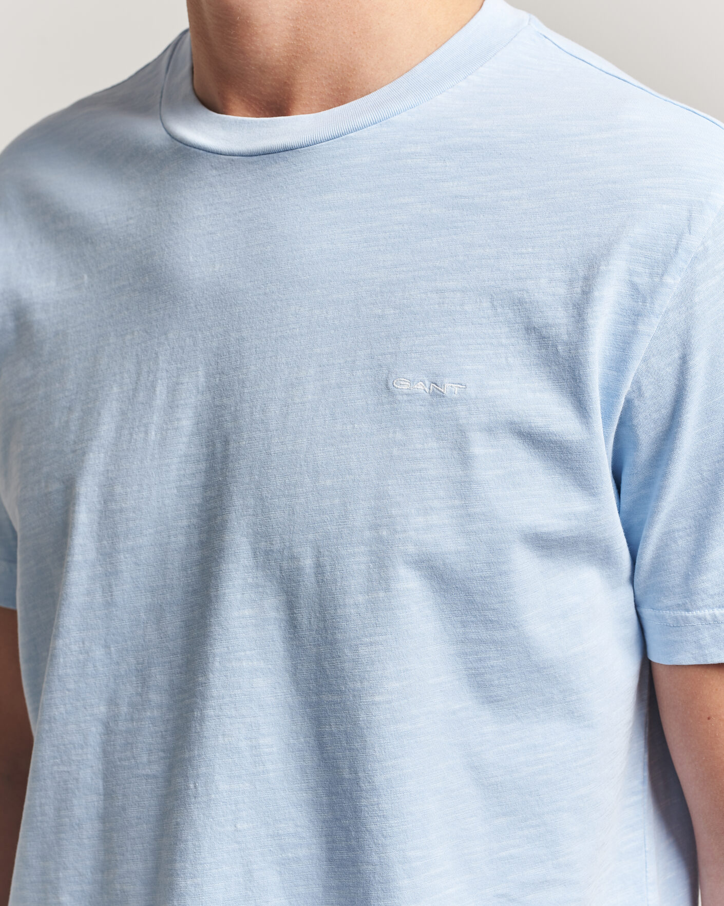 Men | T-Shirts | Gant | Washed Slub T-Shirt Fresh Blue