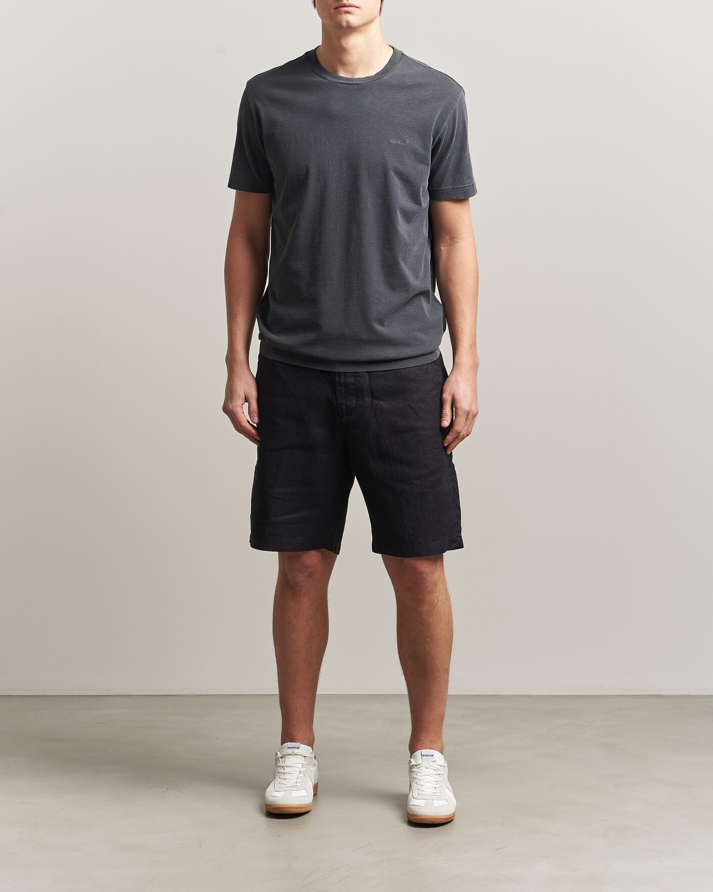 Men | T-Shirts | Gant | Washed Slub T-Shirt Black