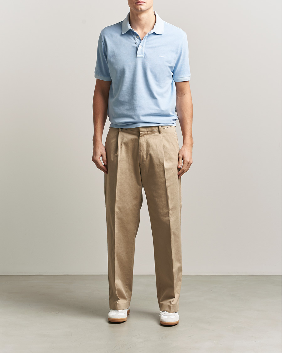 Men | Polo Shirts | GANT | Sunfaded Polo Fresh Blue